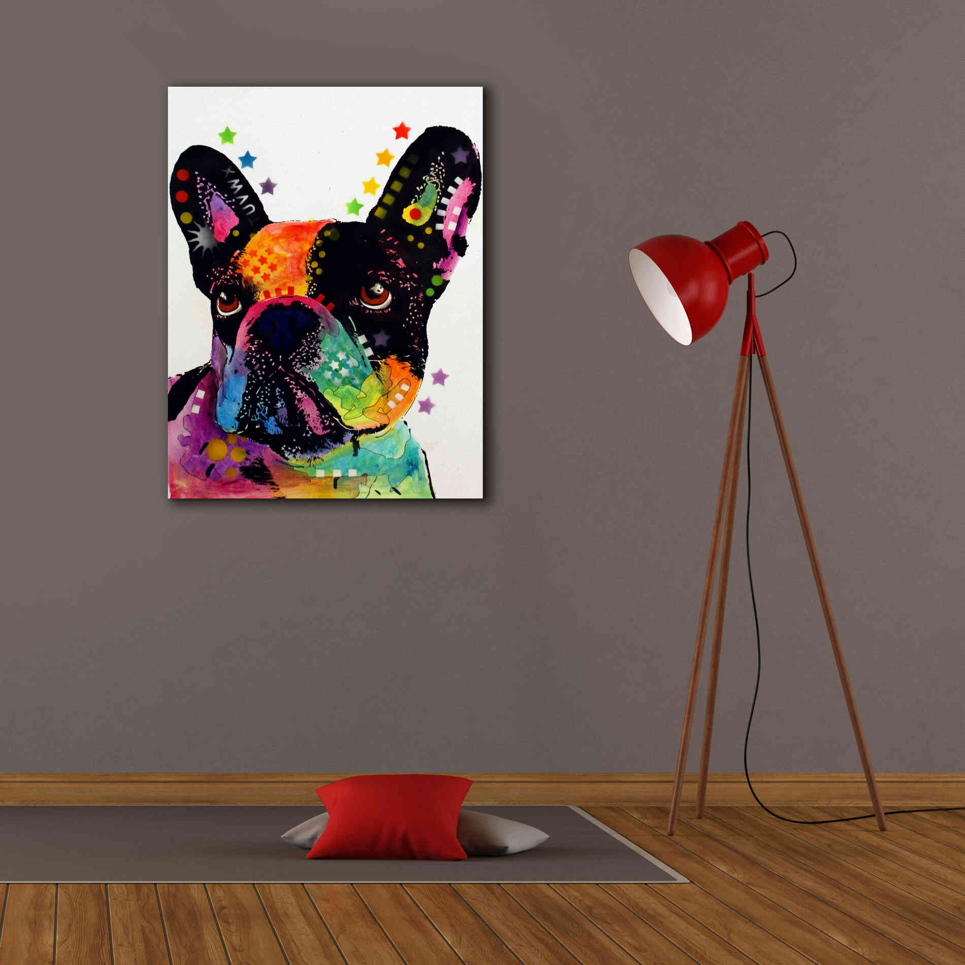 'French Bulldog' by Dean Russo, Giclee Canvas Wall Art,26x34