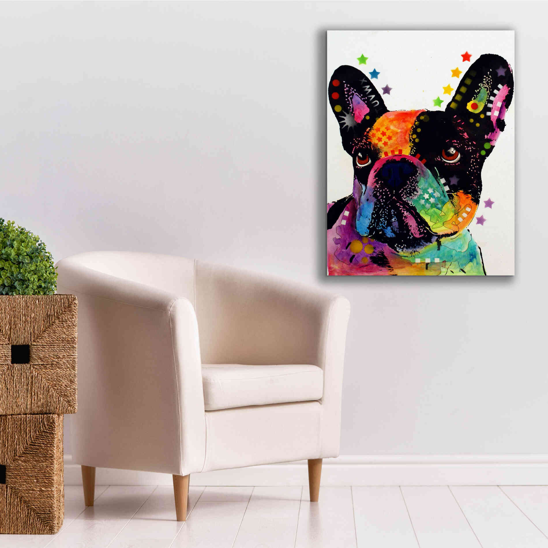 'French Bulldog' by Dean Russo, Giclee Canvas Wall Art,26x34