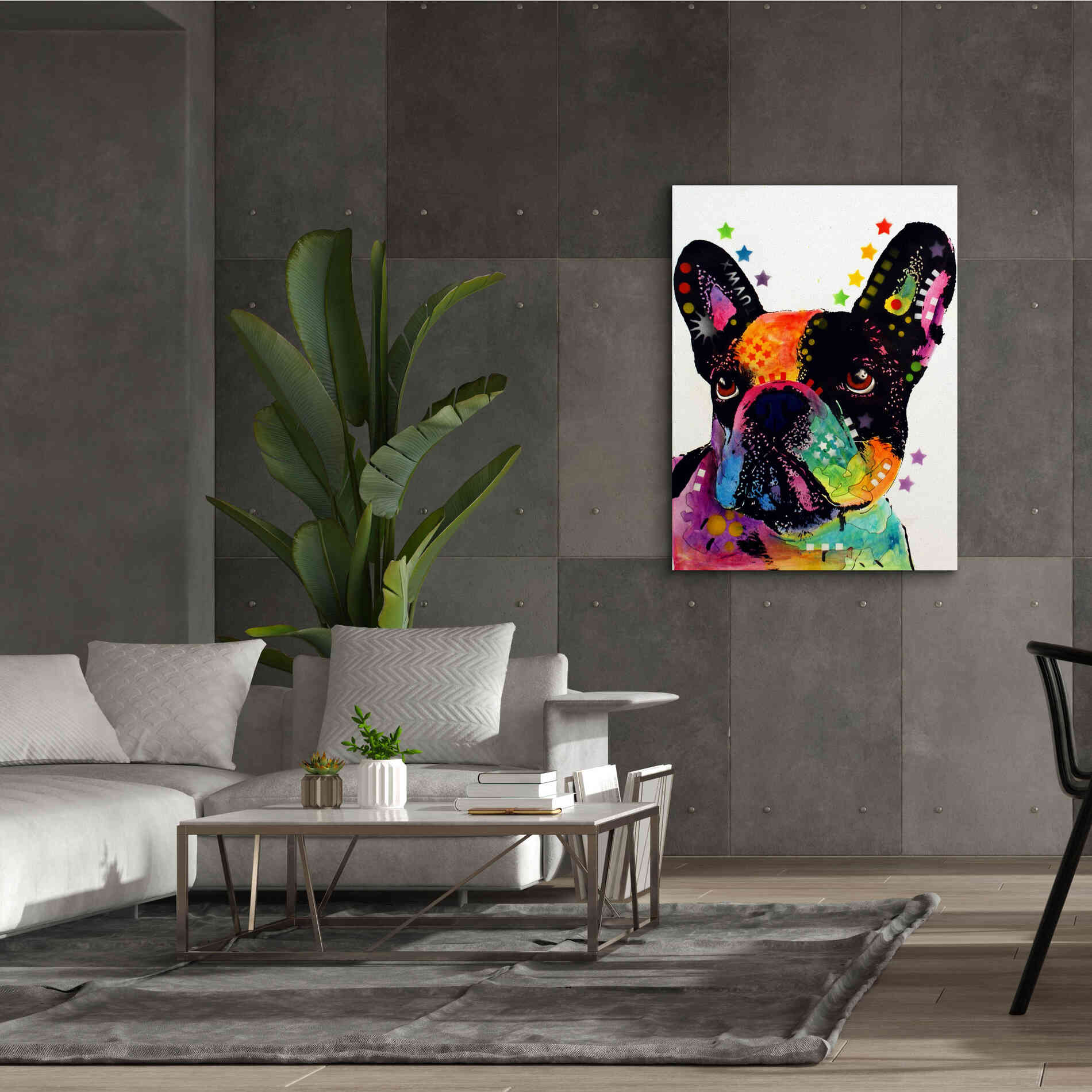 'French Bulldog' by Dean Russo, Giclee Canvas Wall Art,40x54