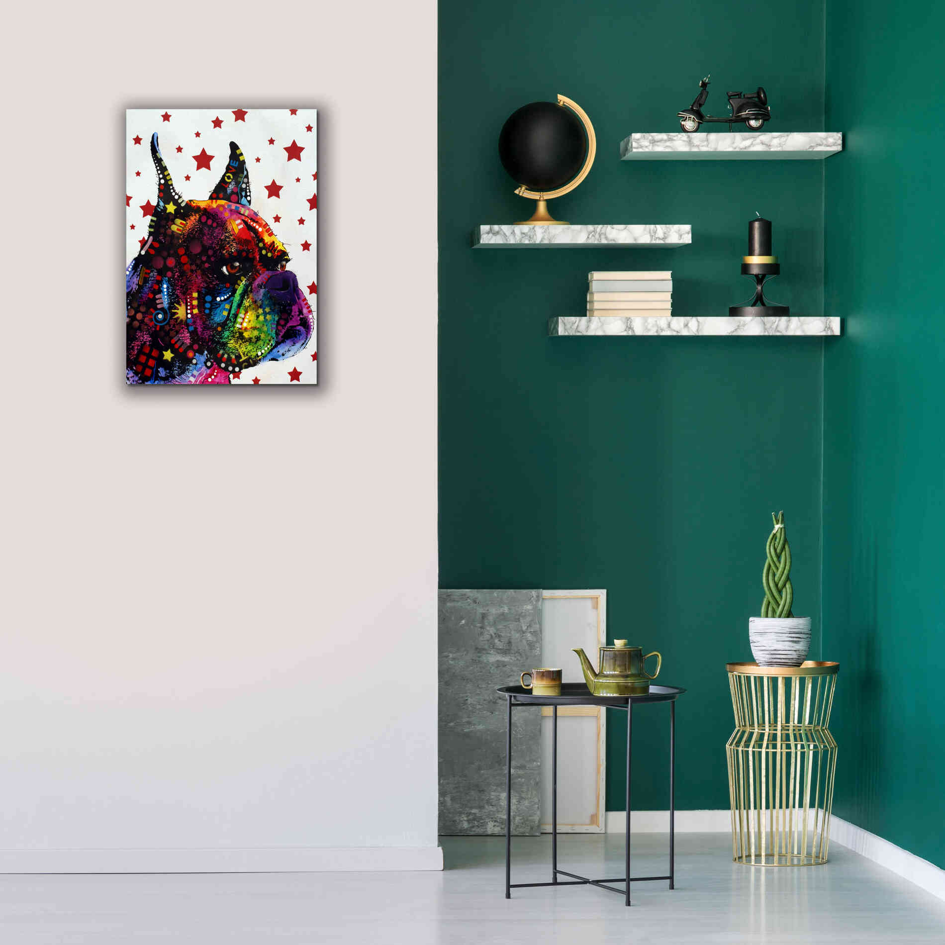 'Profile Boxer 2' by Dean Russo, Giclee Canvas Wall Art,18x26