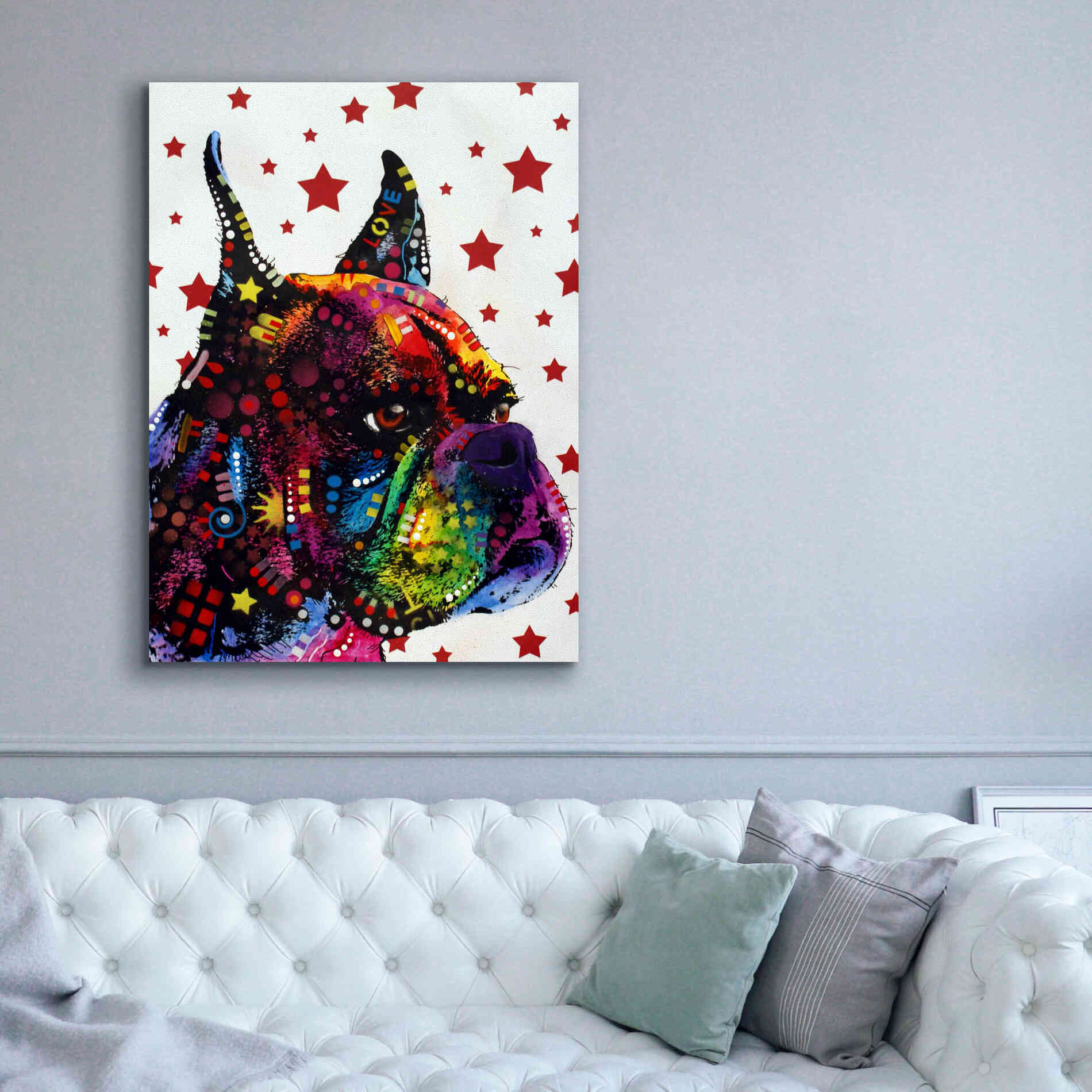 'Profile Boxer 2' by Dean Russo, Giclee Canvas Wall Art,40x54