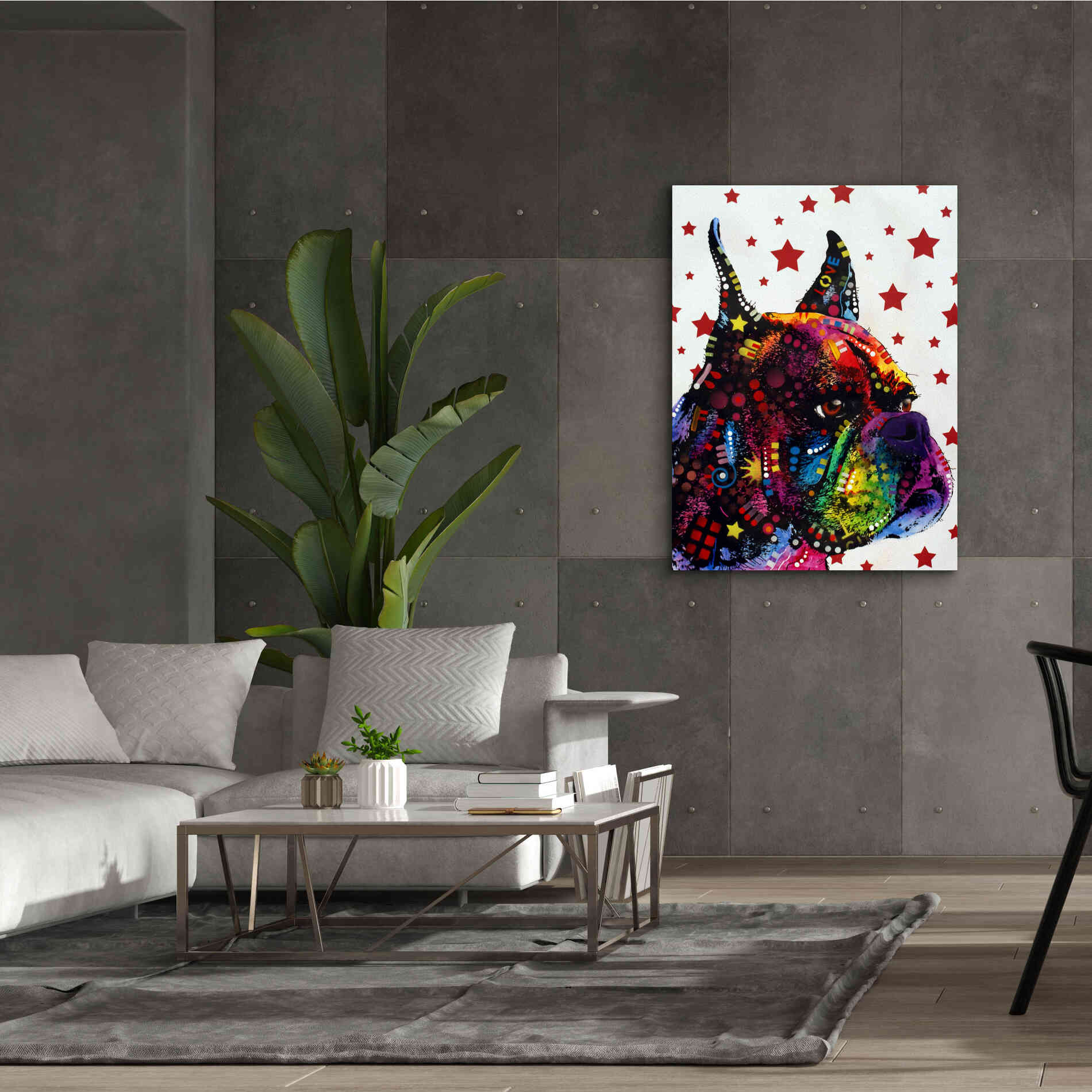 'Profile Boxer 2' by Dean Russo, Giclee Canvas Wall Art,40x54