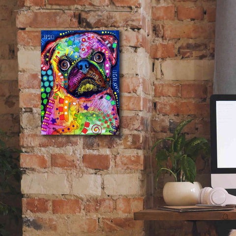 Image of 'Pug 2' by Dean Russo, Giclee Canvas Wall Art,12x16