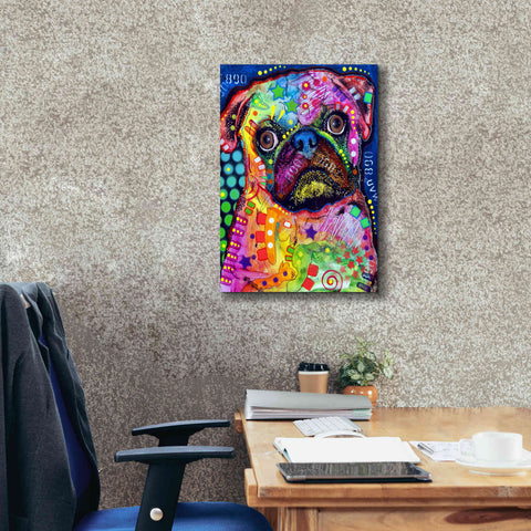 Image of 'Pug 2' by Dean Russo, Giclee Canvas Wall Art,18x26