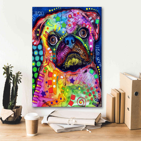 Image of 'Pug 2' by Dean Russo, Giclee Canvas Wall Art,18x26