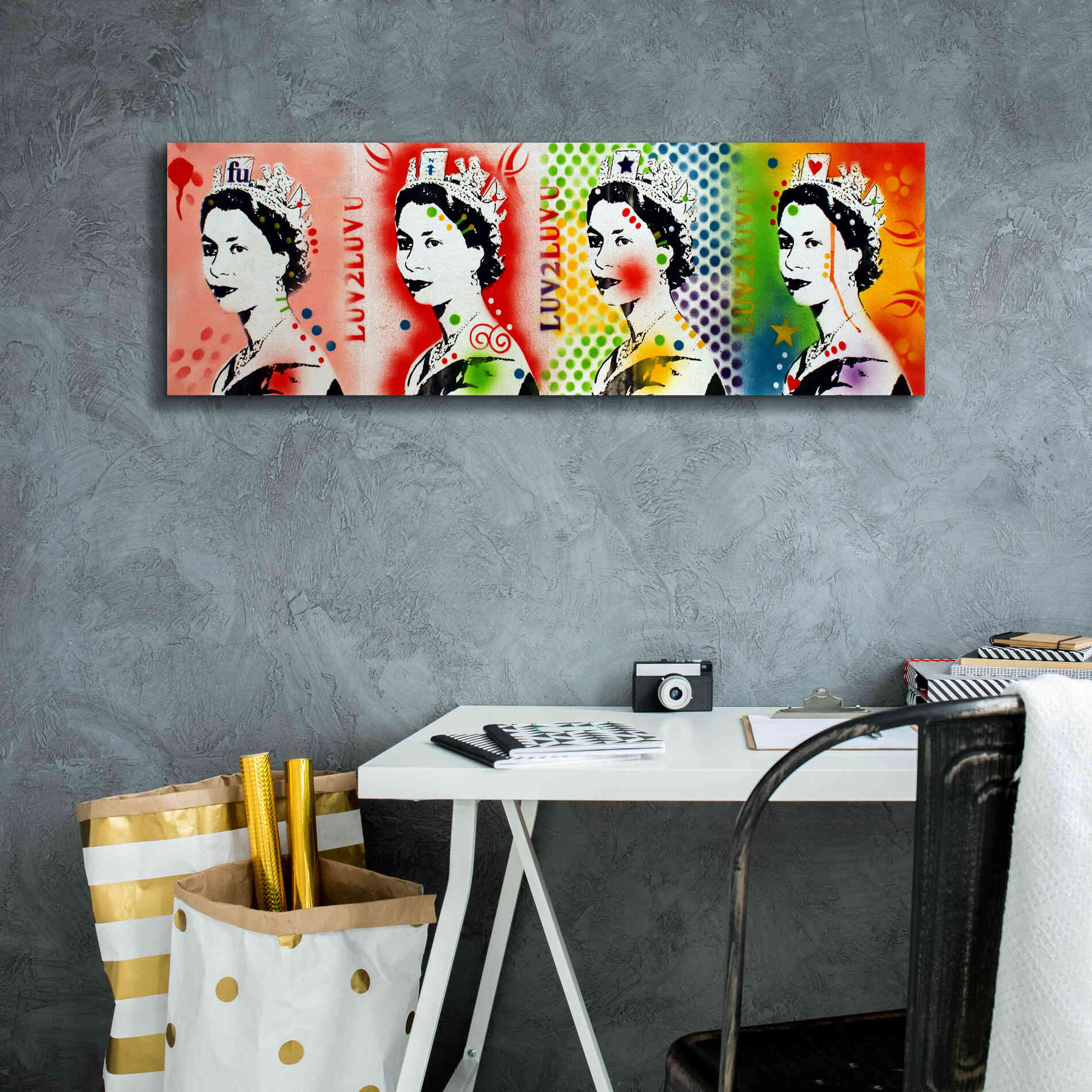 'QE 4' by Dean Russo, Giclee Canvas Wall Art,36x12