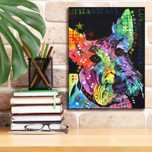'Scottish Terrier' by Dean Russo, Giclee Canvas Wall Art,12x16