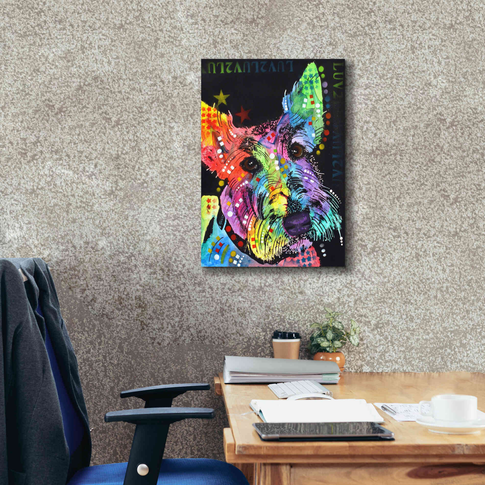 'Scottish Terrier' by Dean Russo, Giclee Canvas Wall Art,18x26