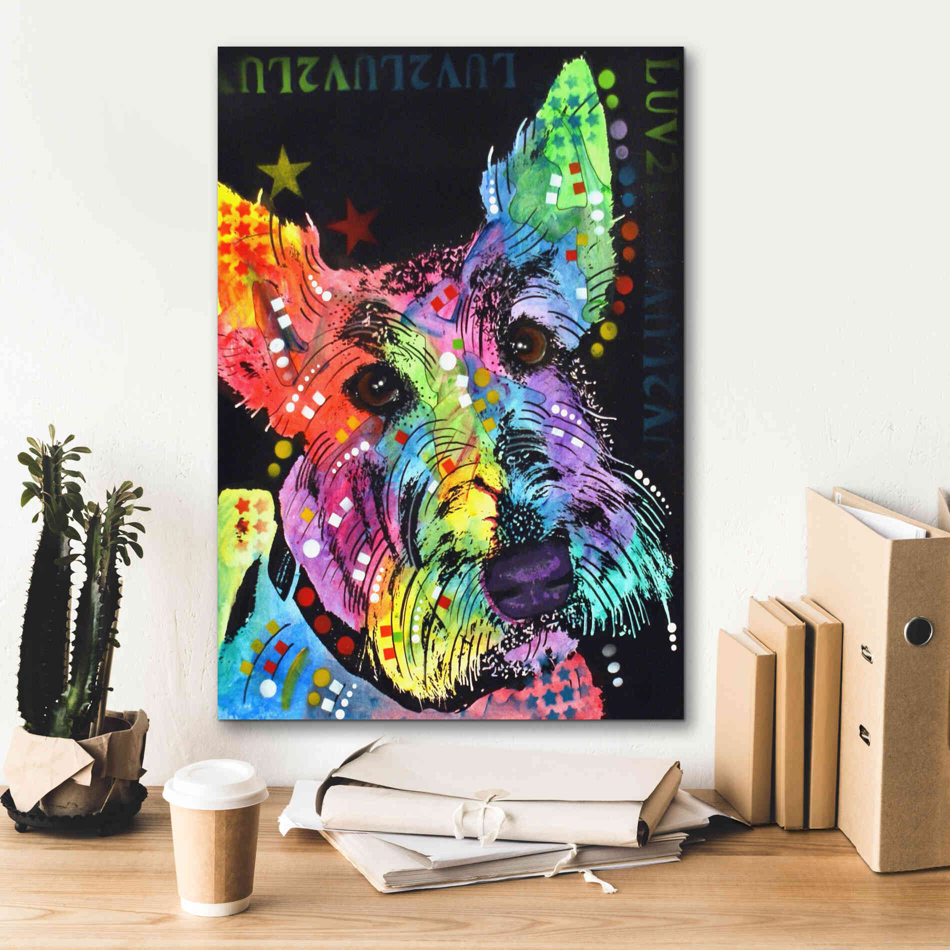 'Scottish Terrier' by Dean Russo, Giclee Canvas Wall Art,18x26