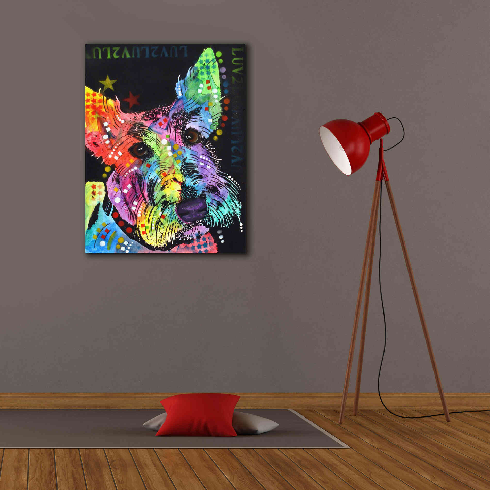 'Scottish Terrier' by Dean Russo, Giclee Canvas Wall Art,26x34