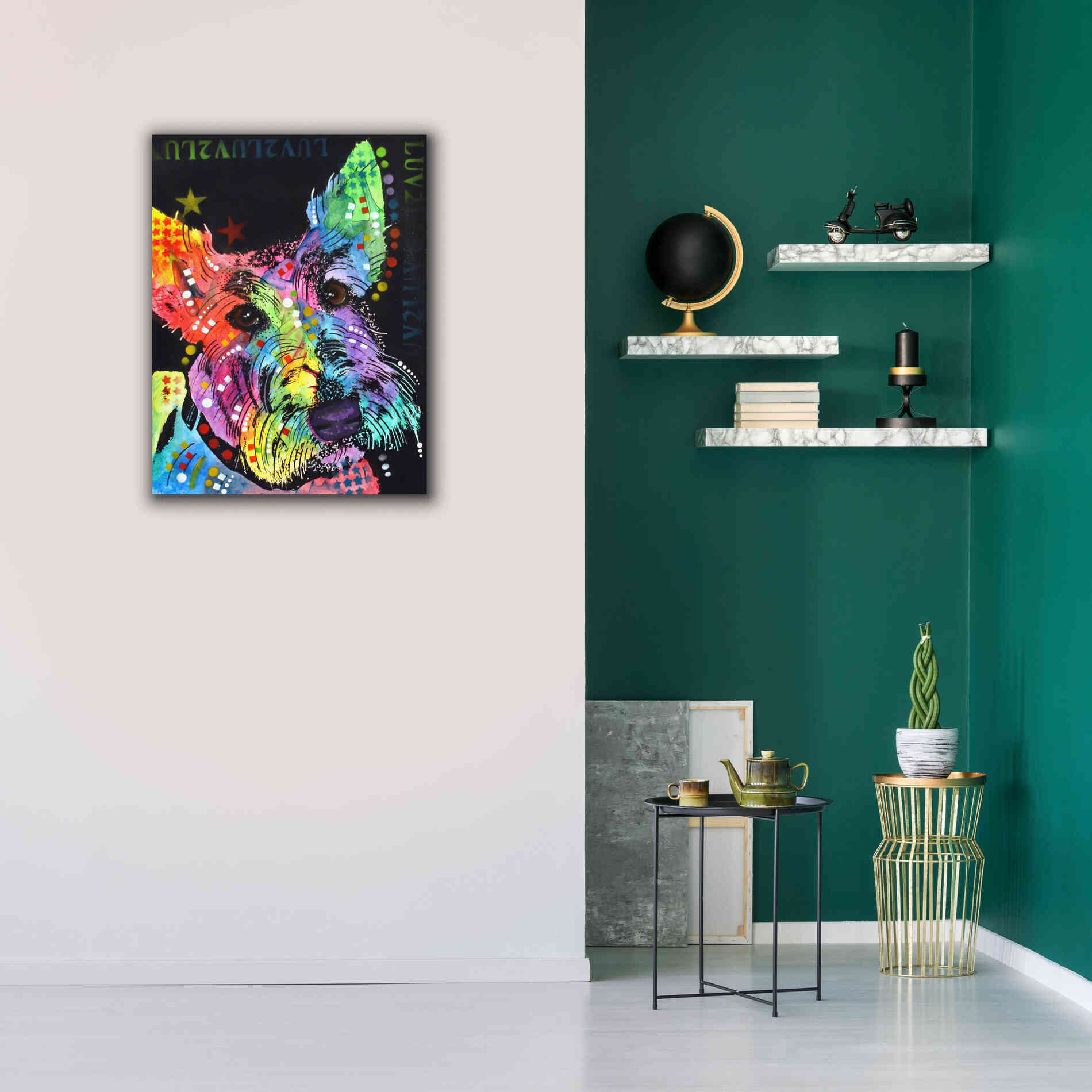 'Scottish Terrier' by Dean Russo, Giclee Canvas Wall Art,26x34