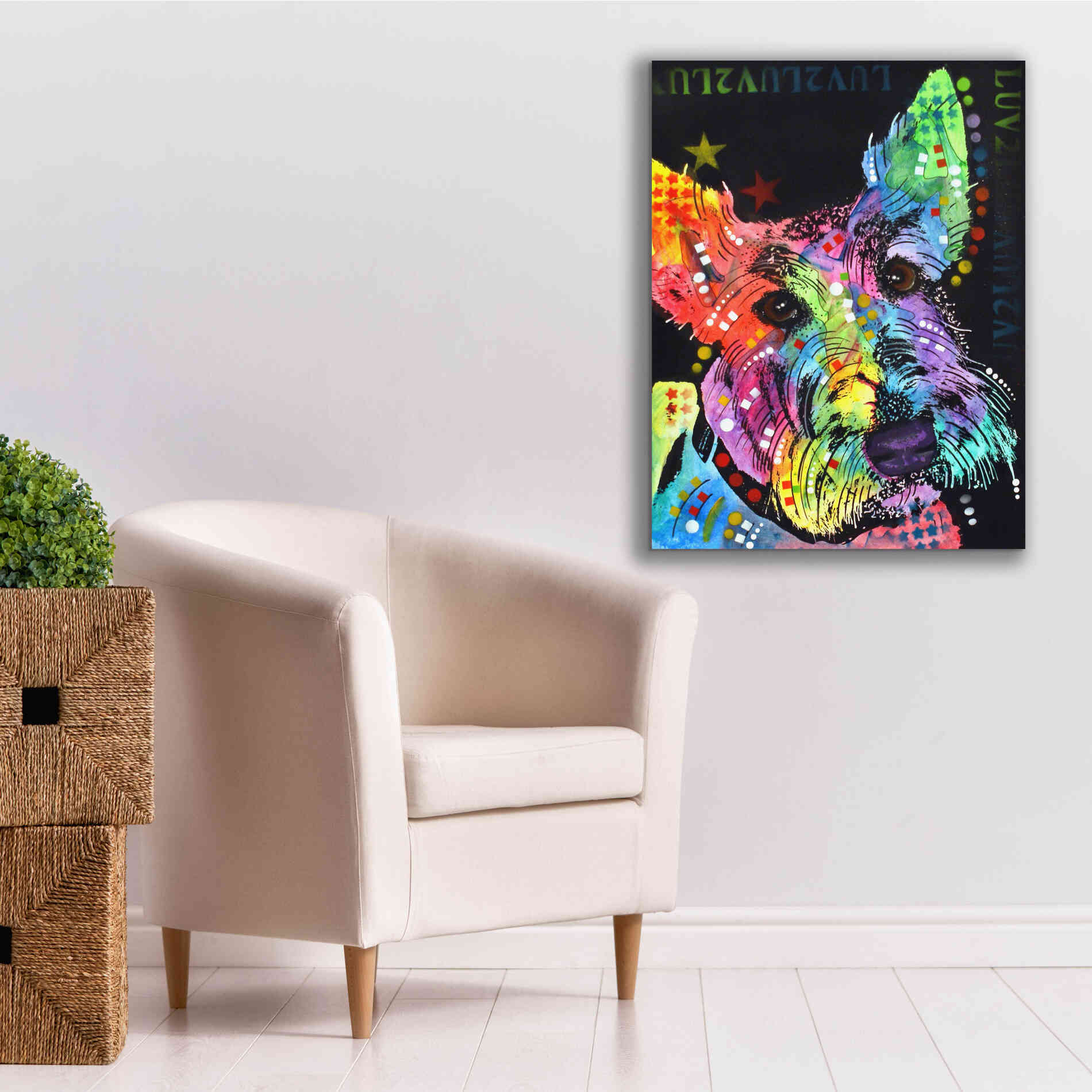 'Scottish Terrier' by Dean Russo, Giclee Canvas Wall Art,26x34