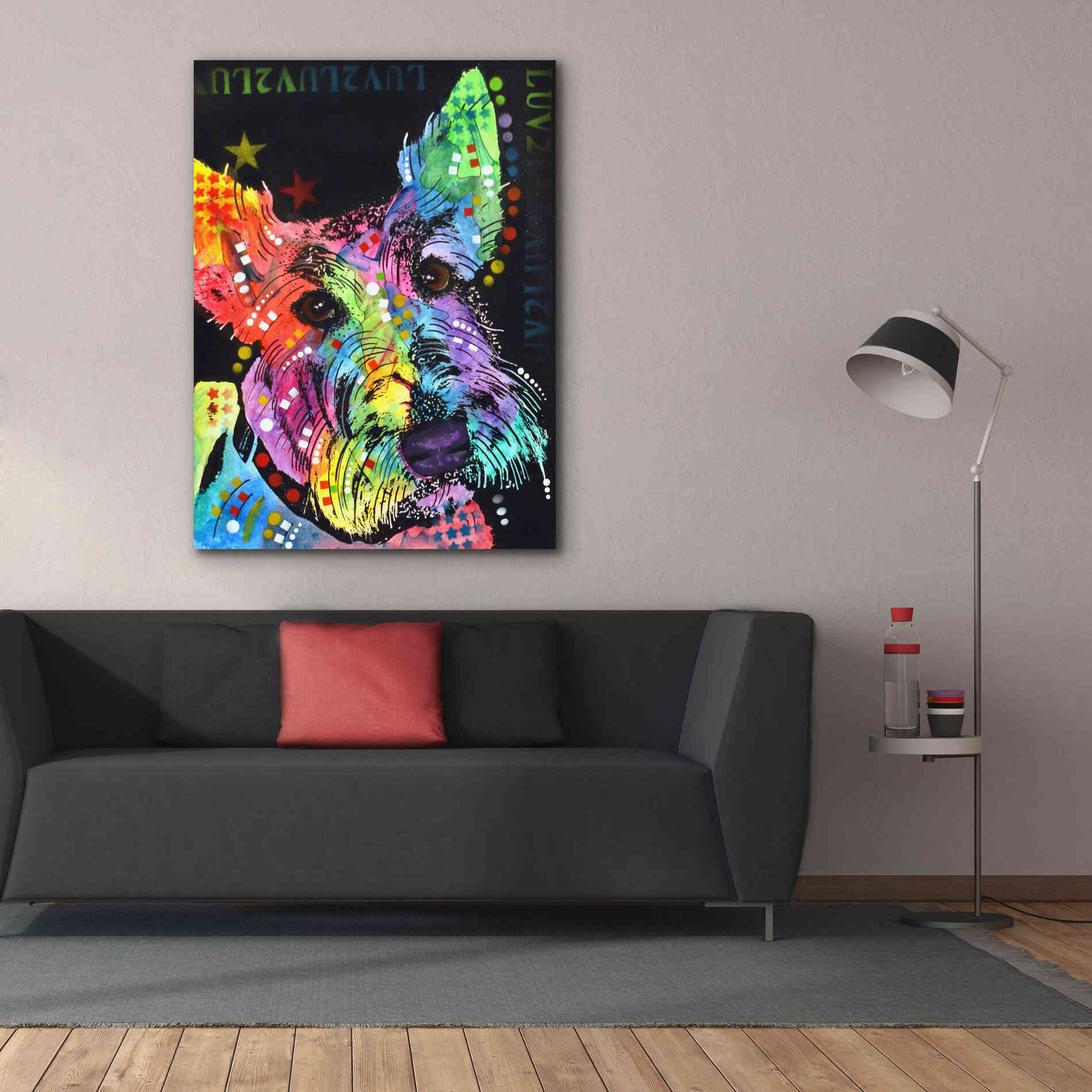 'Scottish Terrier' by Dean Russo, Giclee Canvas Wall Art,40x54