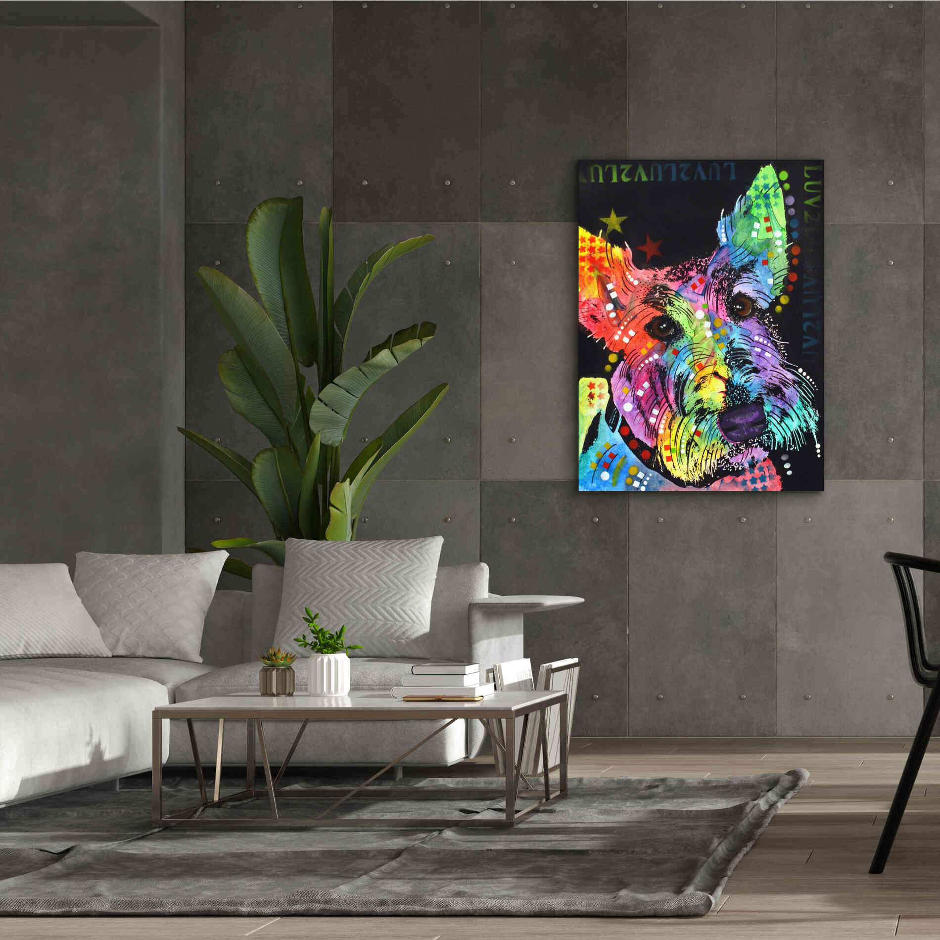 'Scottish Terrier' by Dean Russo, Giclee Canvas Wall Art,40x54