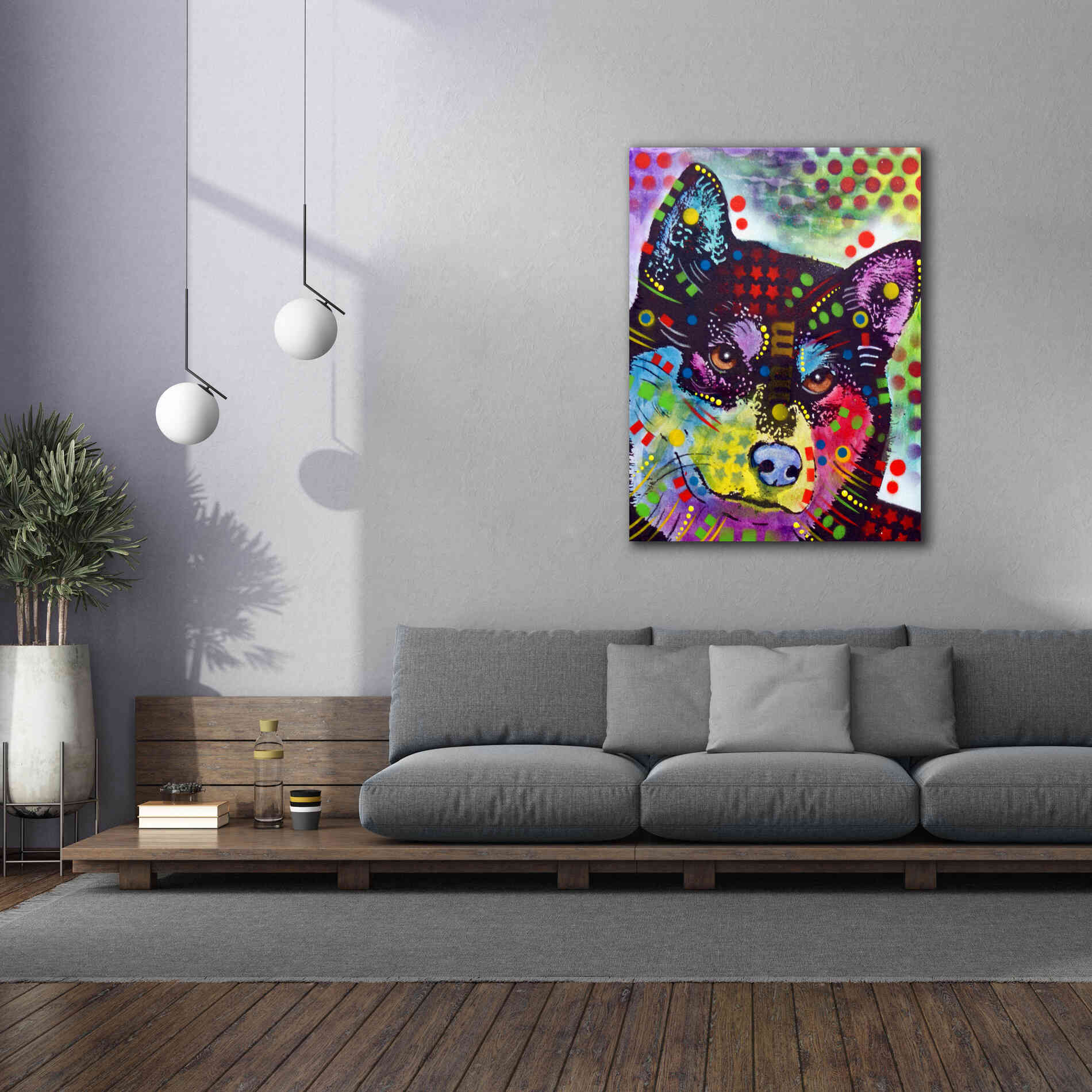 'Shiba Inu' by Dean Russo, Giclee Canvas Wall Art,40x54