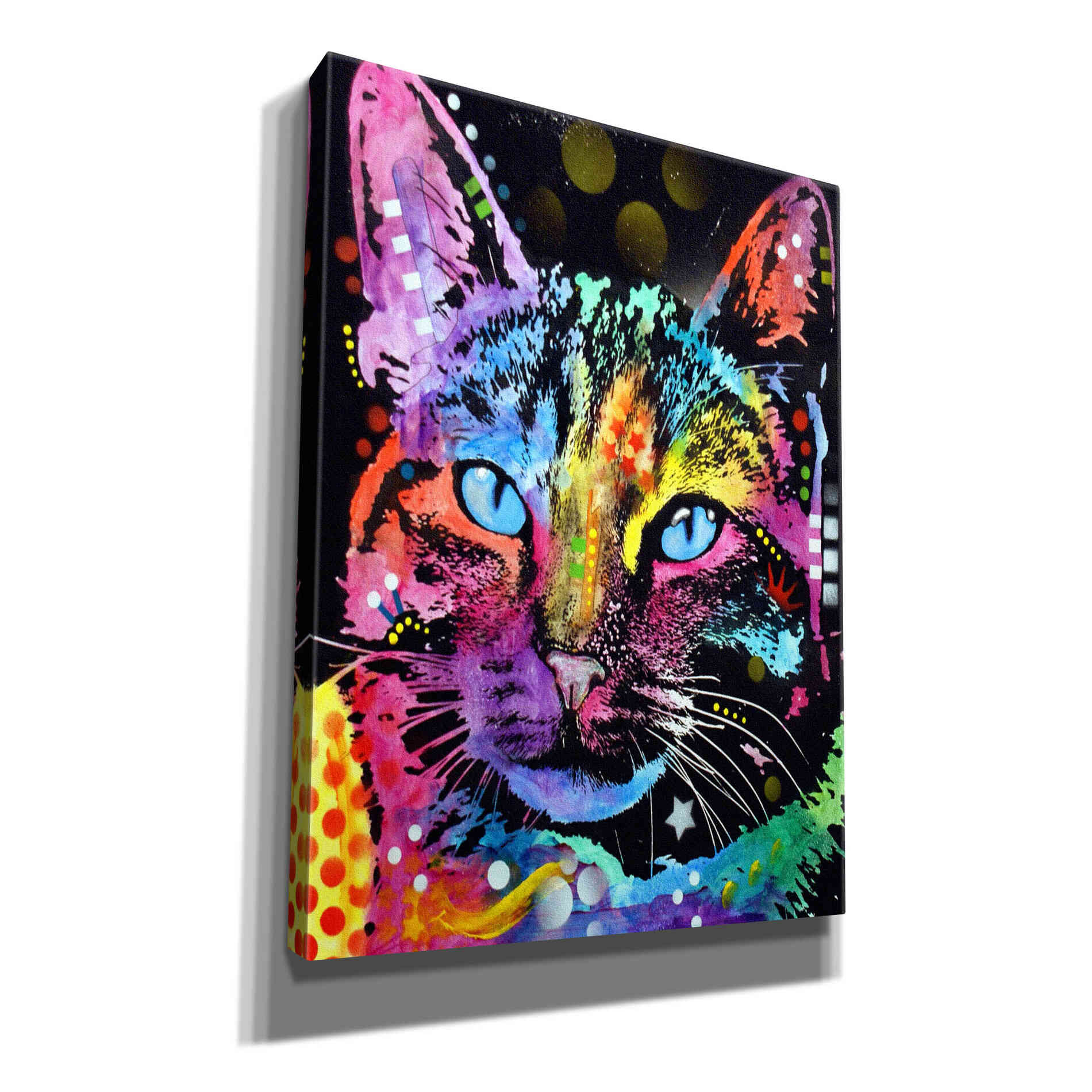 'Thoughtful Cat' by Dean Russo, Giclee Canvas Wall Art
