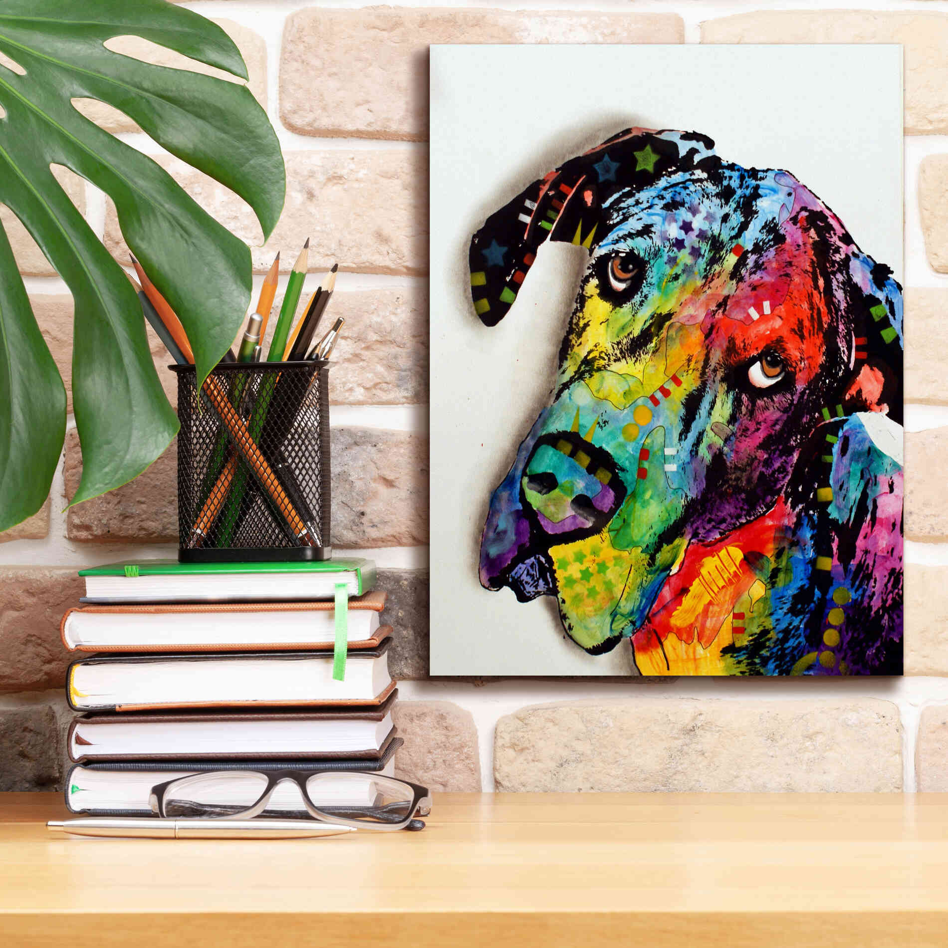 'Tilted Dane' by Dean Russo, Giclee Canvas Wall Art,12x16