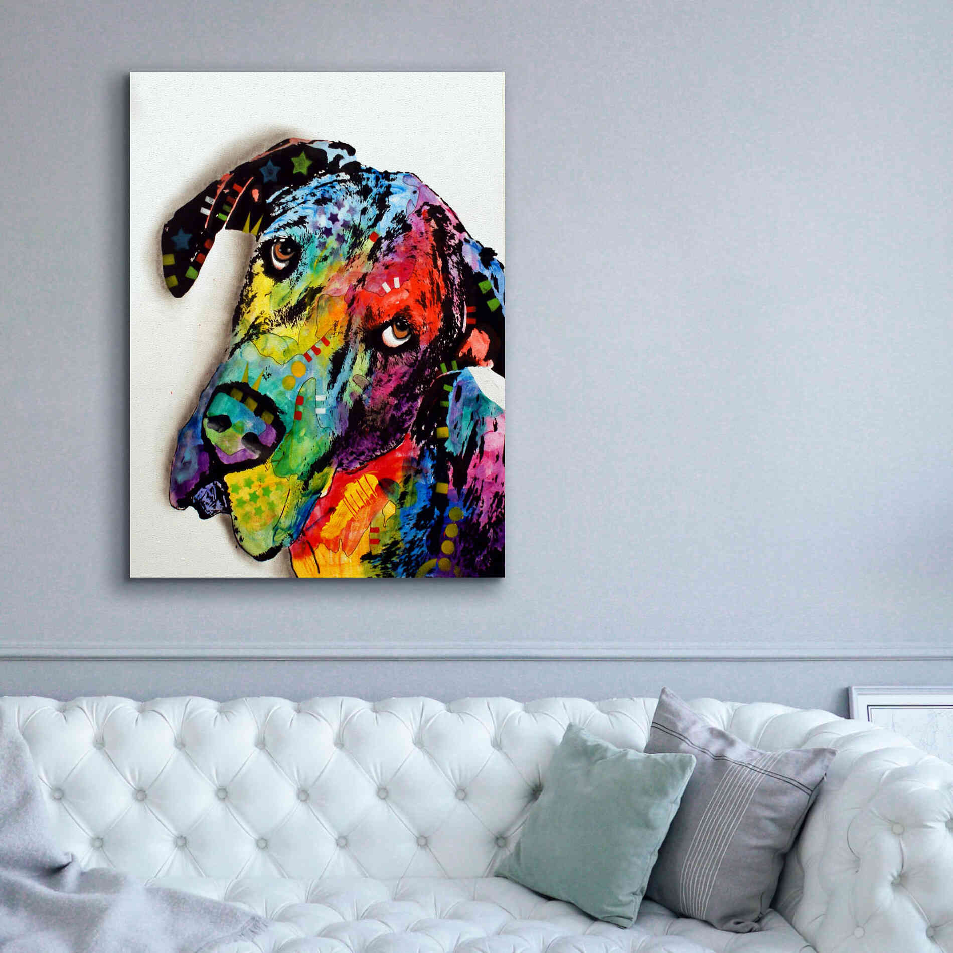 'Tilted Dane' by Dean Russo, Giclee Canvas Wall Art,40x54