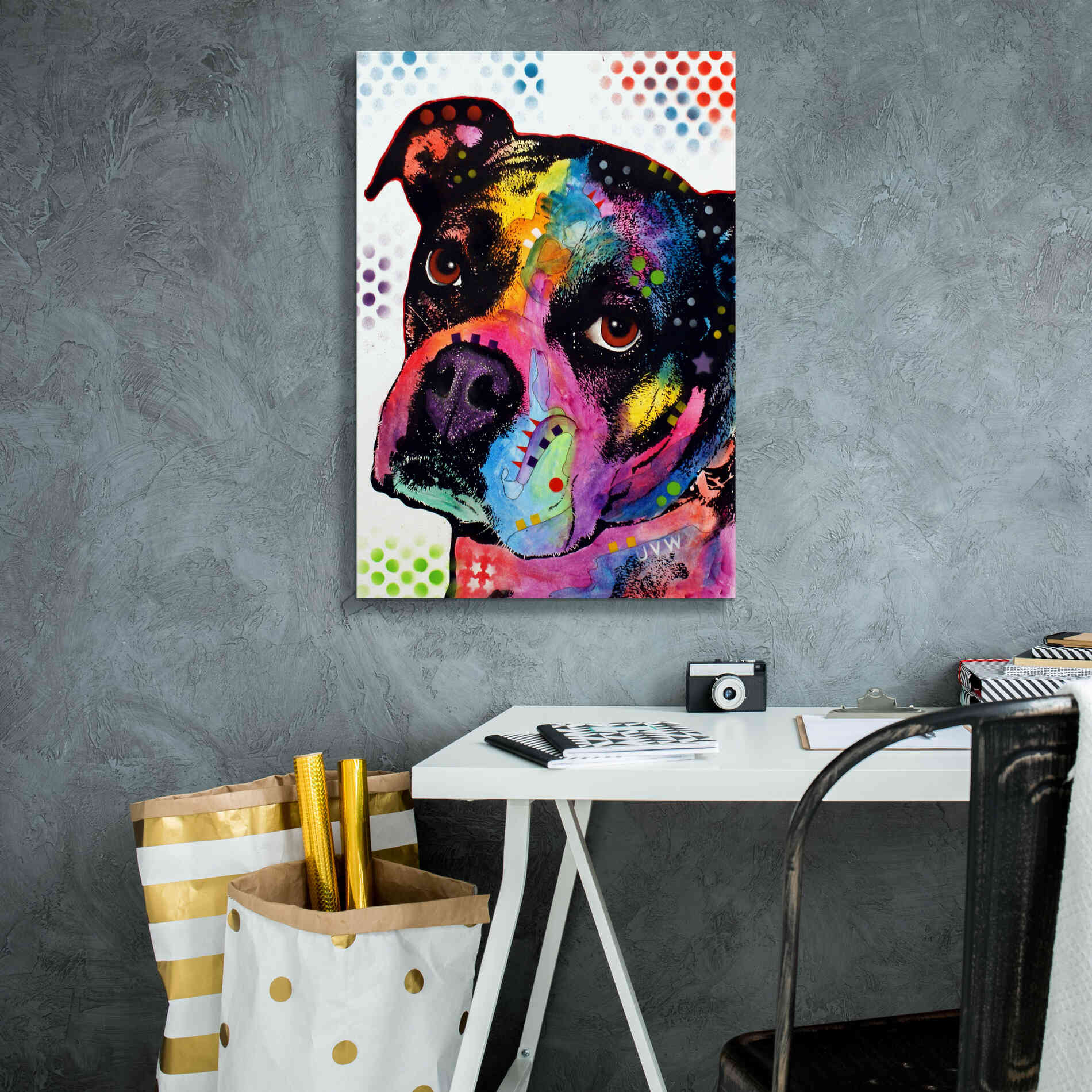 'Young Boxer' by Dean Russo, Giclee Canvas Wall Art,18x26