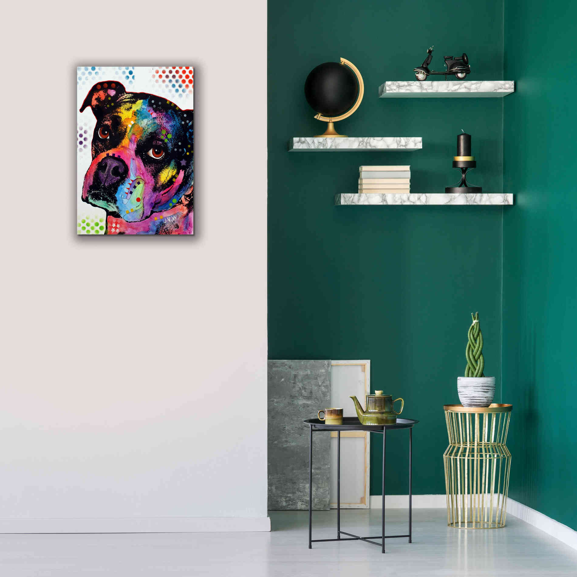 'Young Boxer' by Dean Russo, Giclee Canvas Wall Art,18x26