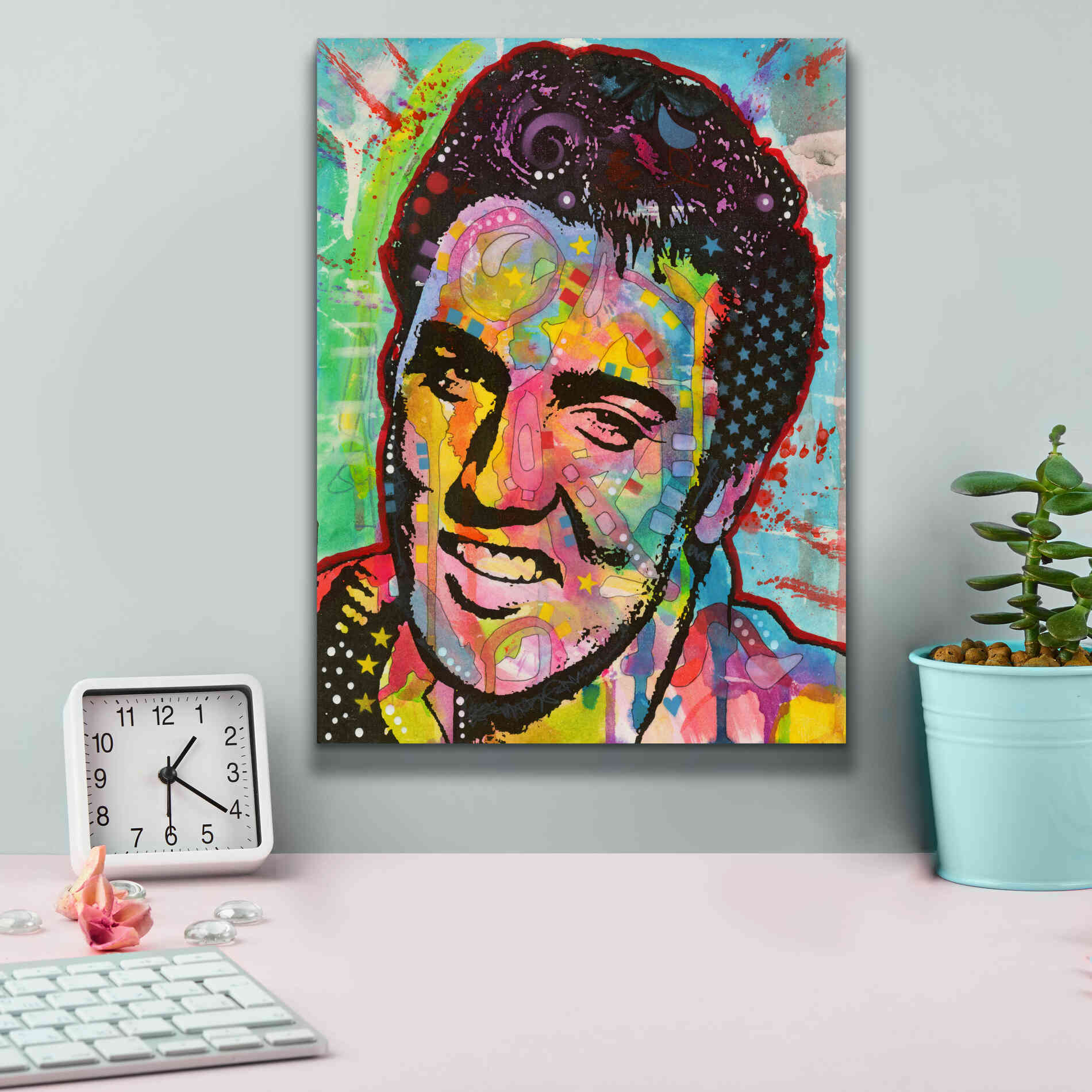 'Elvis' by Dean Russo, Giclee Canvas Wall Art,12x16