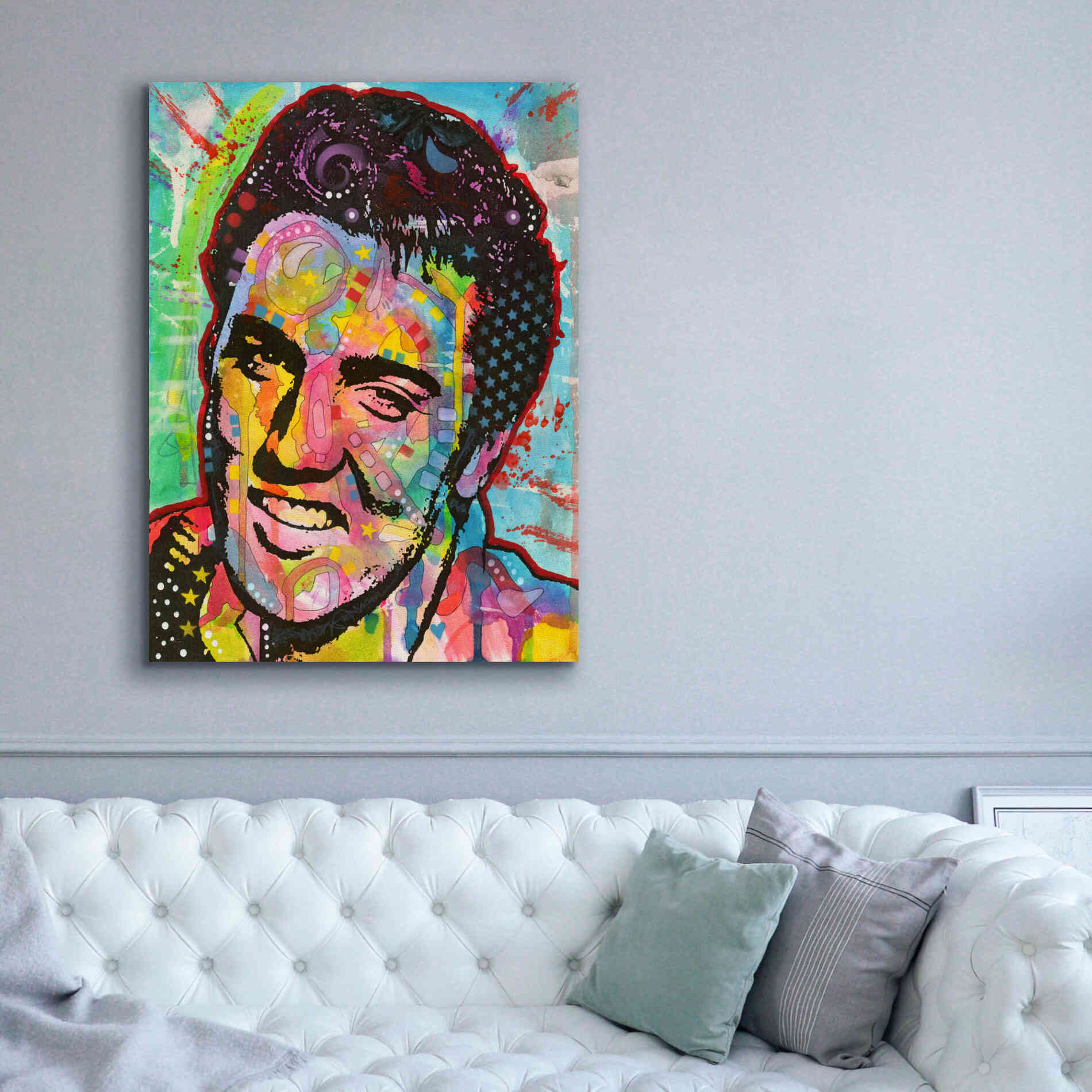 'Elvis' by Dean Russo, Giclee Canvas Wall Art,40x54