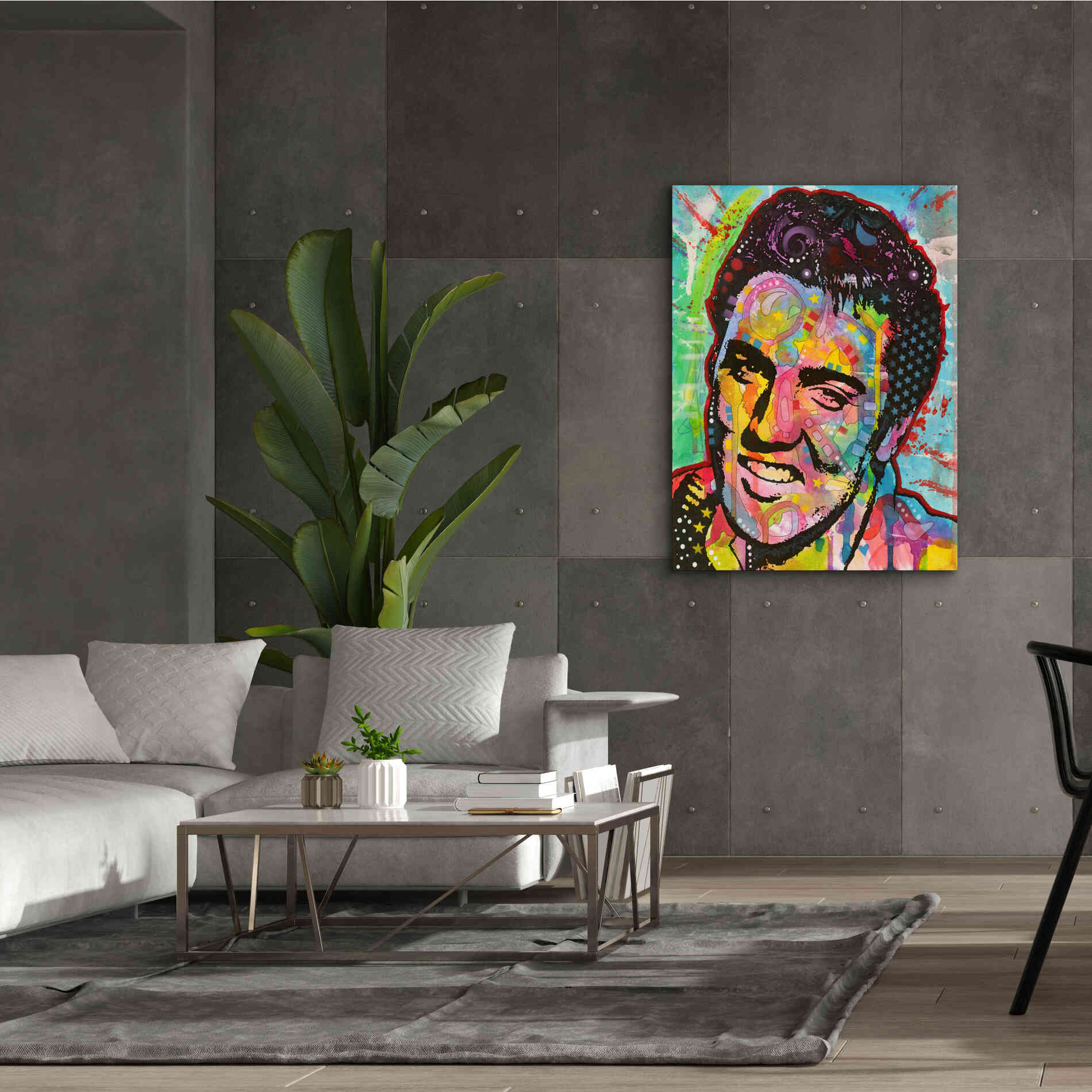 'Elvis' by Dean Russo, Giclee Canvas Wall Art,40x54