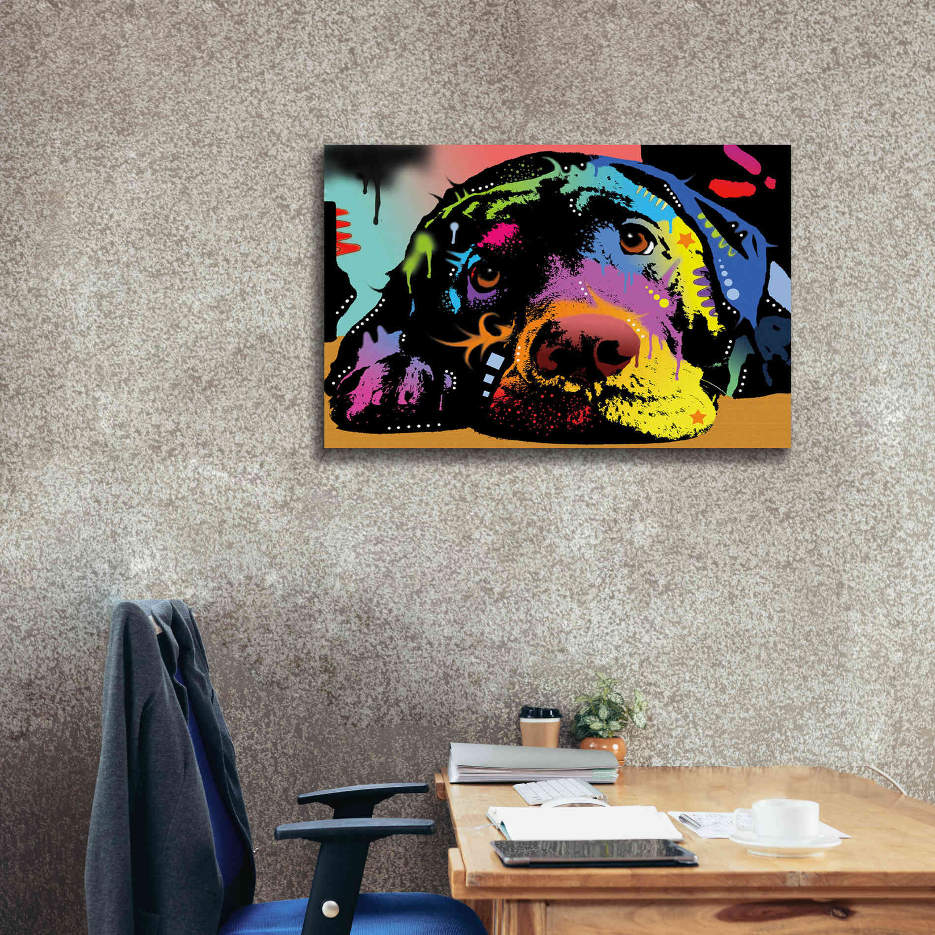 'Lying Lab' by Dean Russo, Giclee Canvas Wall Art,40x26