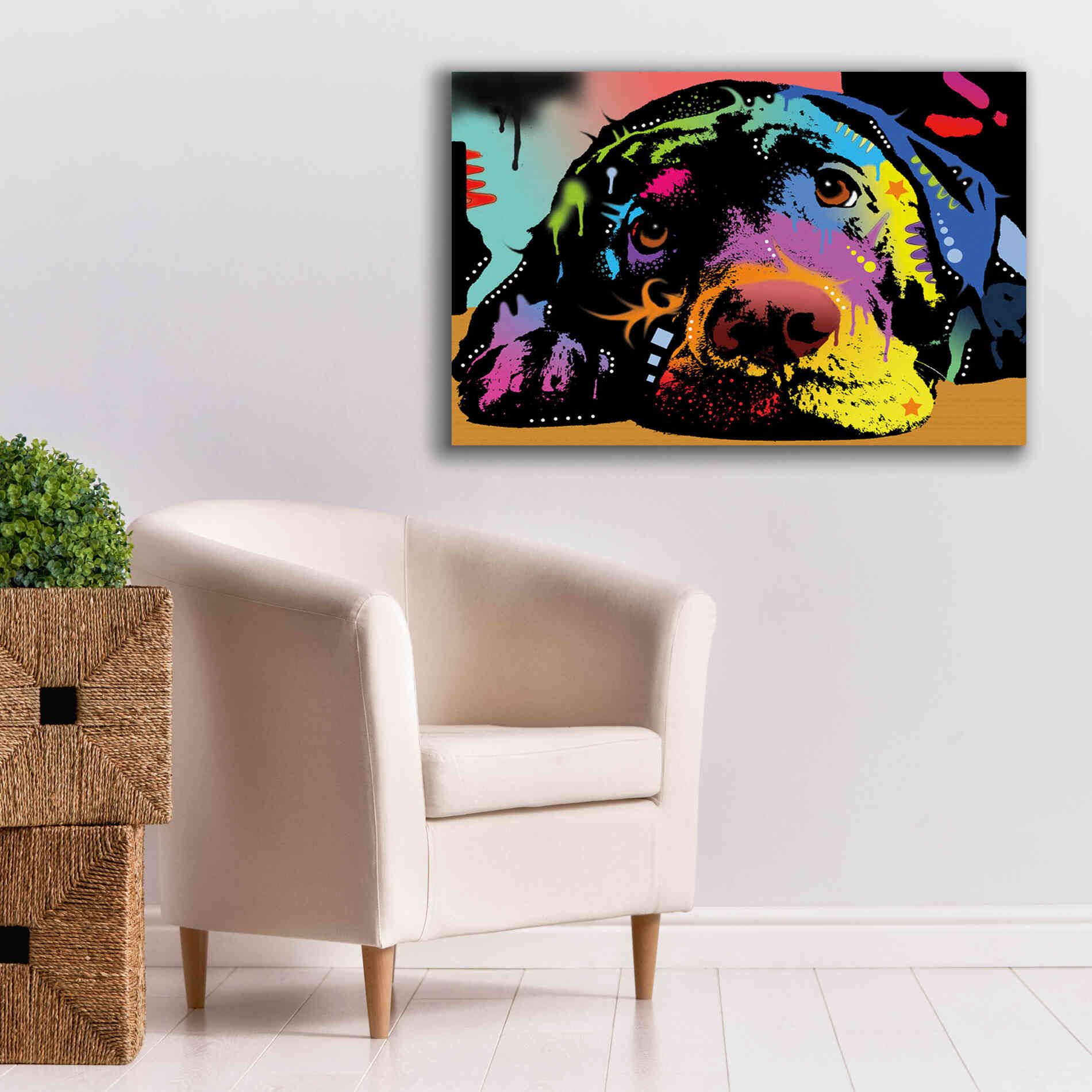 'Lying Lab' by Dean Russo, Giclee Canvas Wall Art,40x26