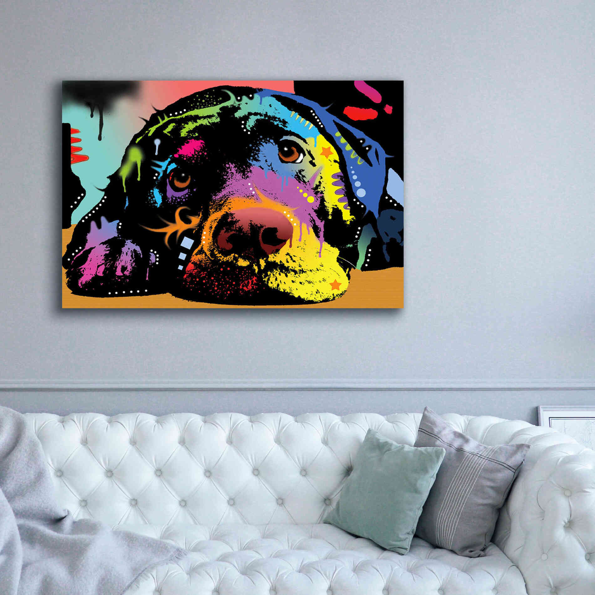 'Lying Lab' by Dean Russo, Giclee Canvas Wall Art,60x40
