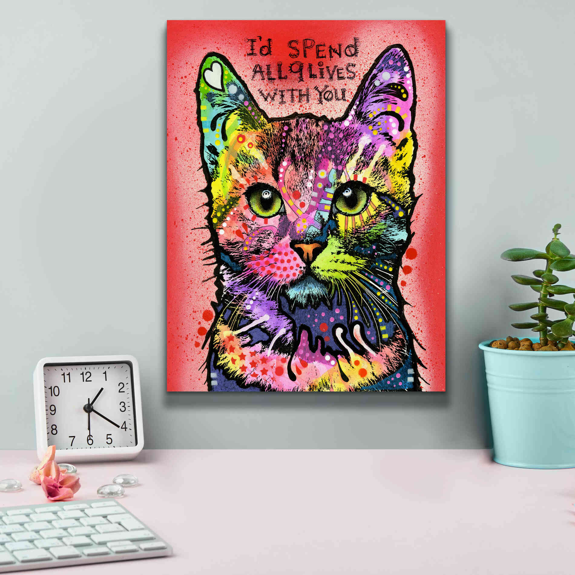 '9 Lives' by Dean Russo, Giclee Canvas Wall Art,12x16