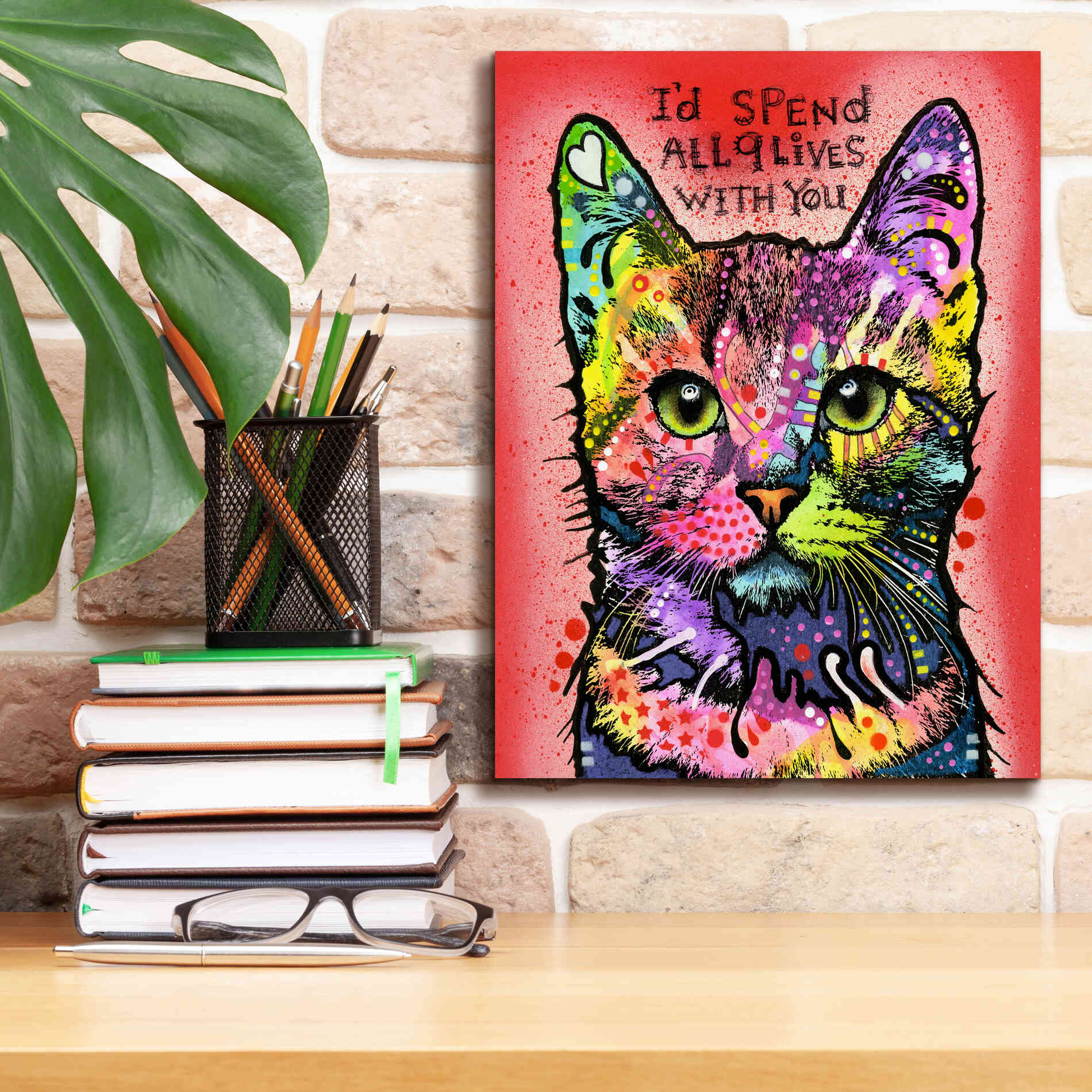 '9 Lives' by Dean Russo, Giclee Canvas Wall Art,12x16