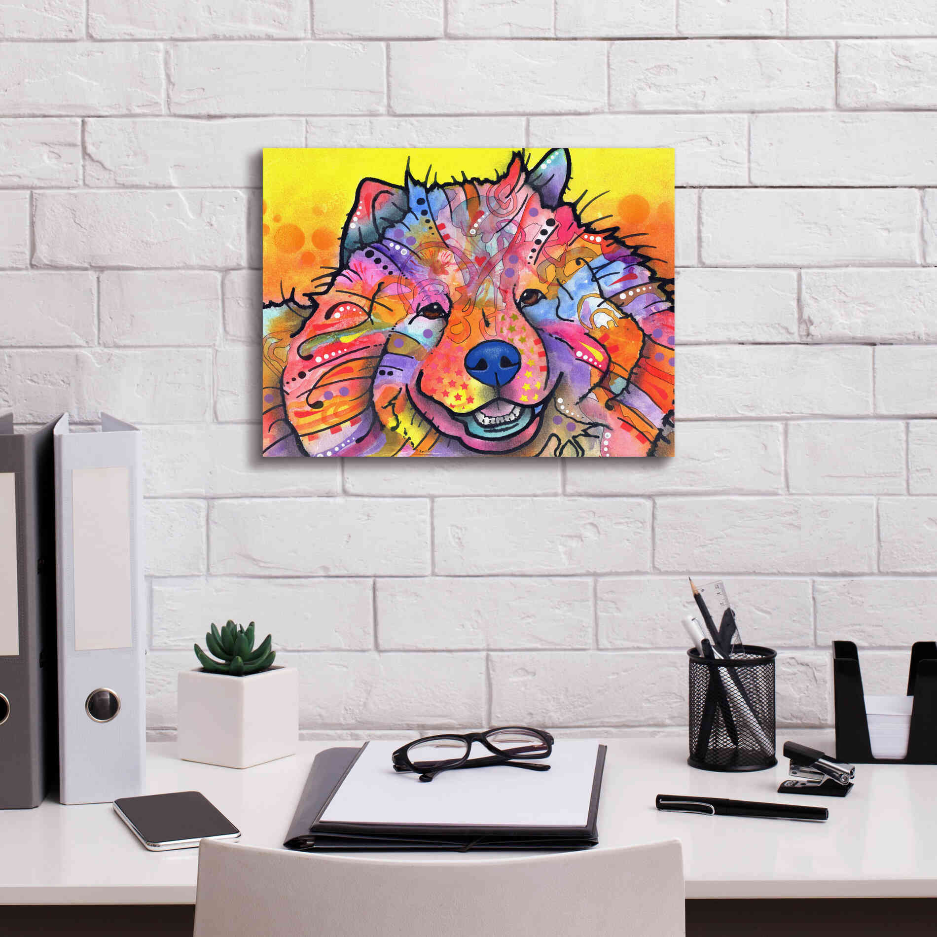 'Benzi' by Dean Russo, Giclee Canvas Wall Art,16x12