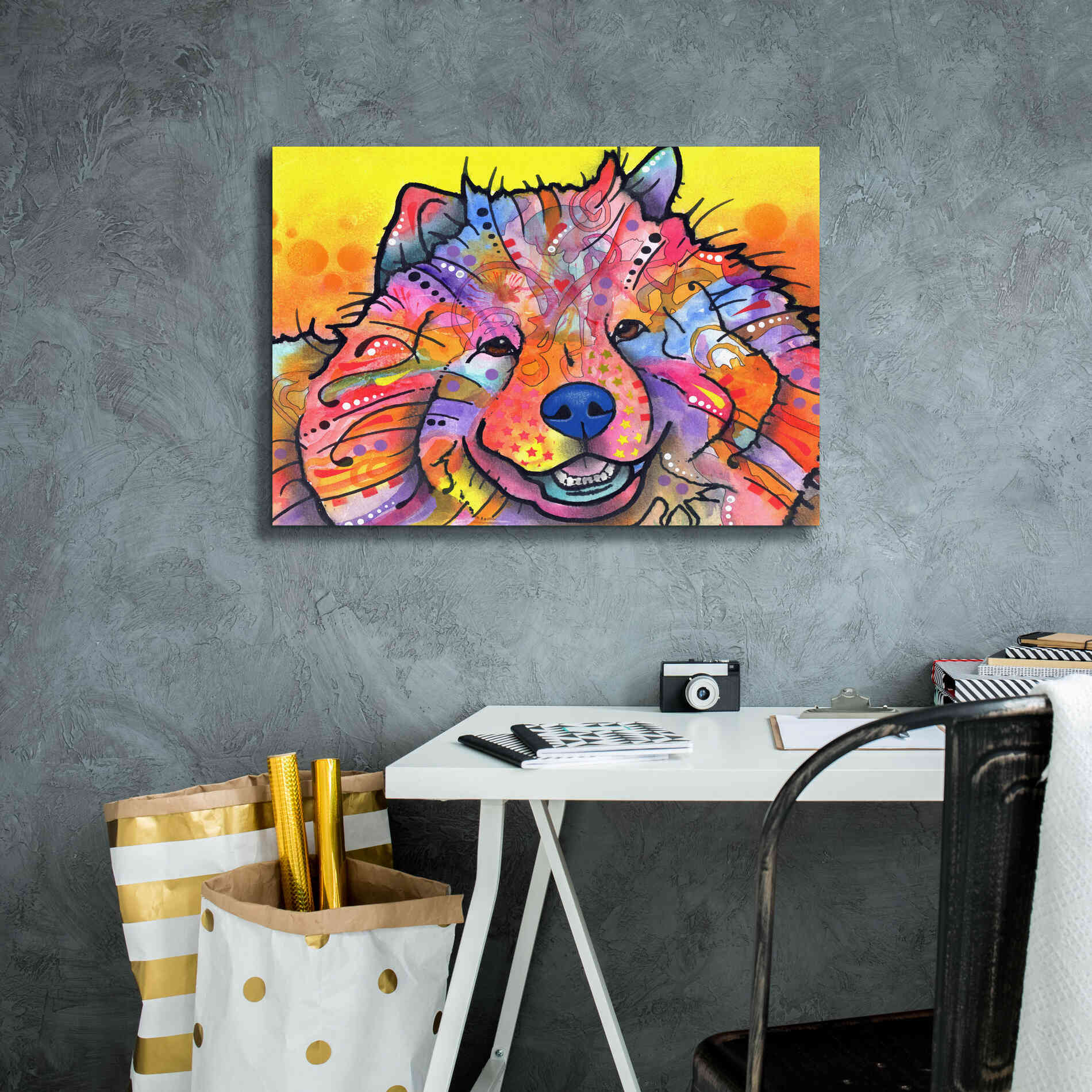 'Benzi' by Dean Russo, Giclee Canvas Wall Art,26x18