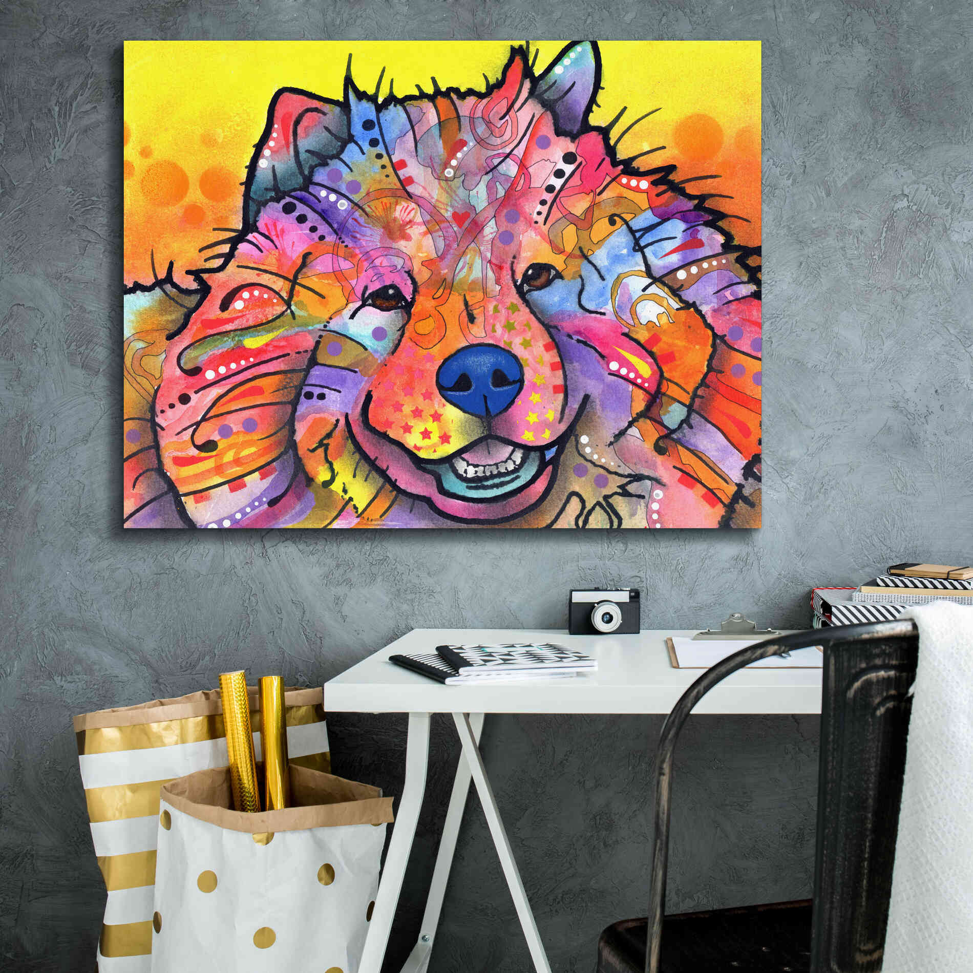 'Benzi' by Dean Russo, Giclee Canvas Wall Art,34x26