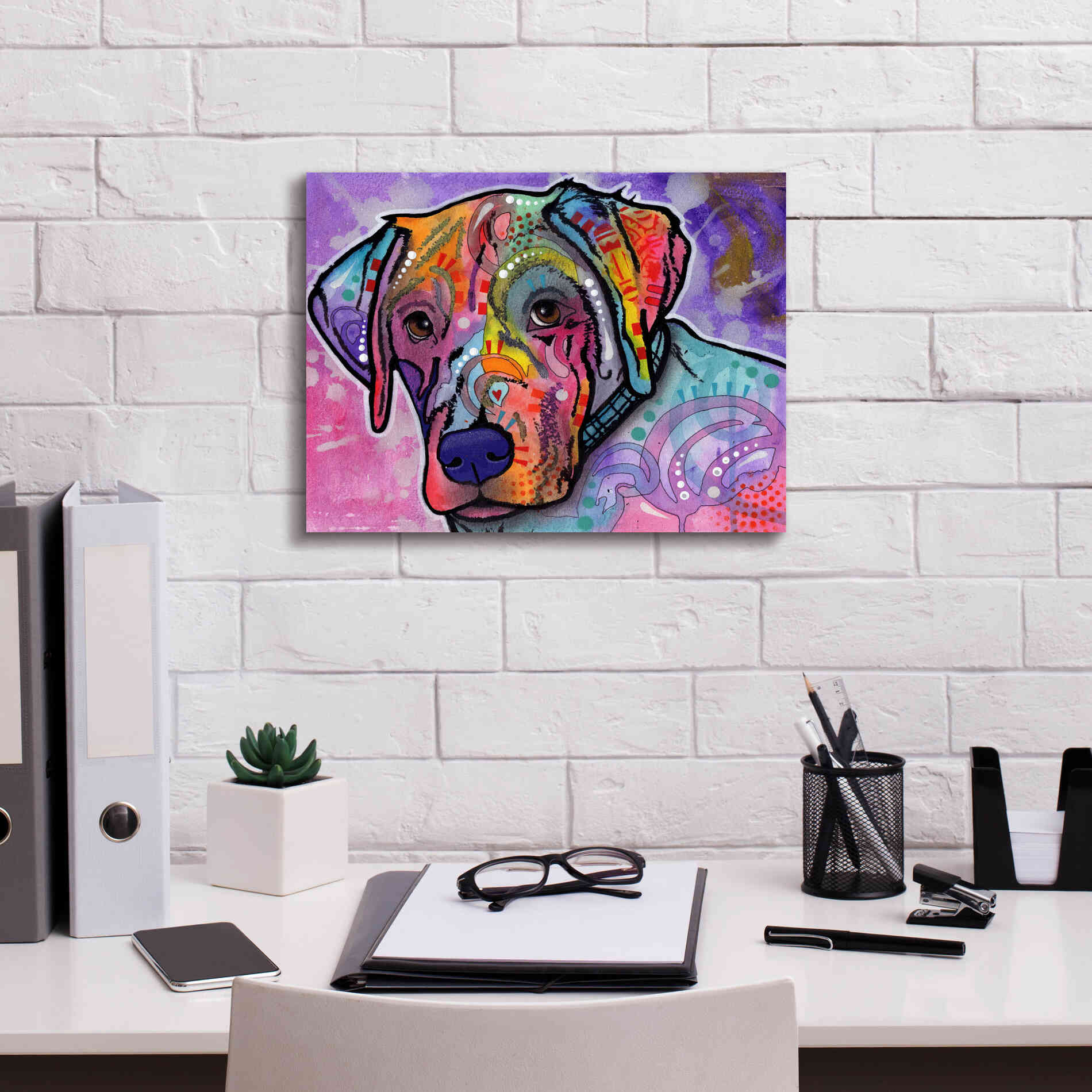 'Petunia' by Dean Russo, Giclee Canvas Wall Art,16x12