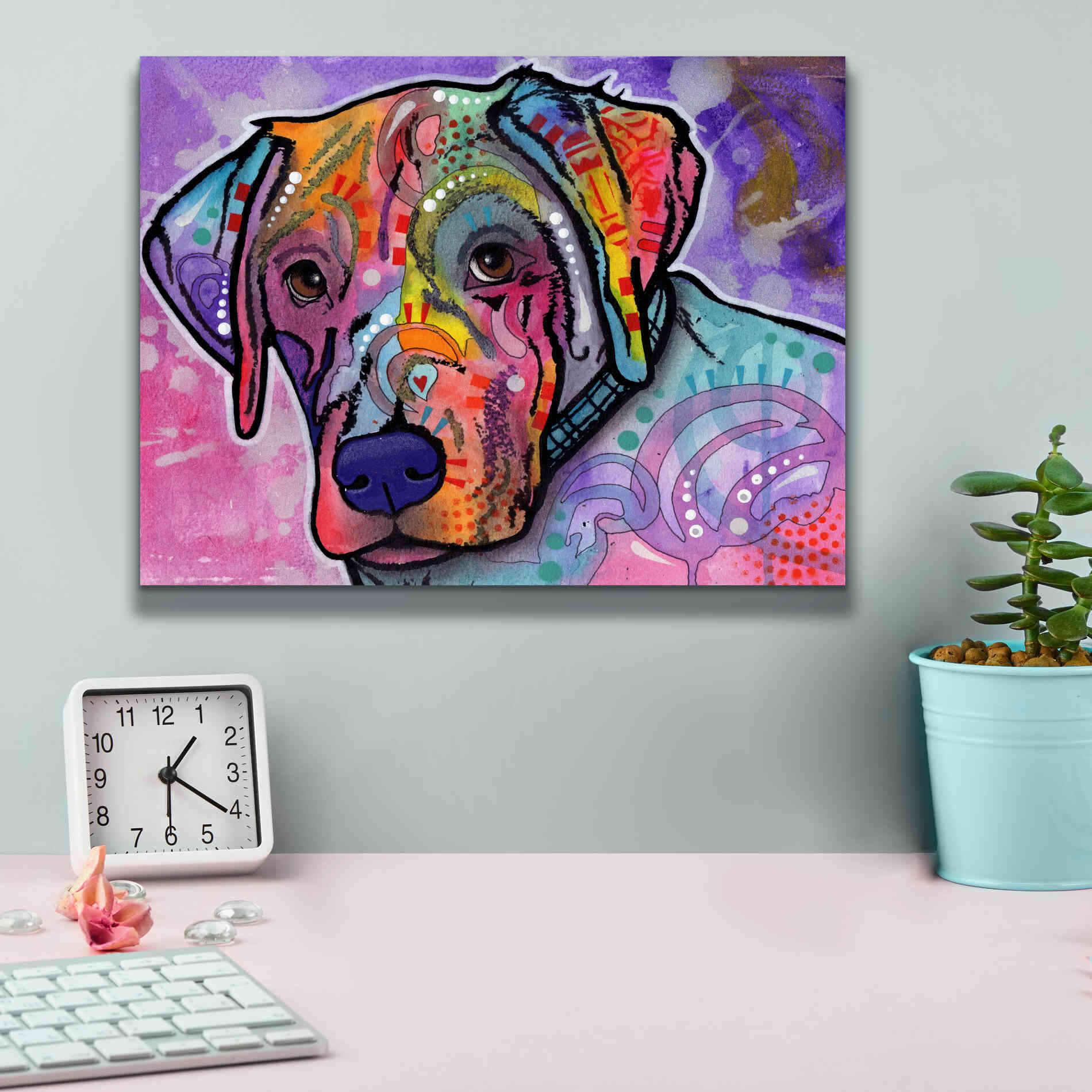 'Petunia' by Dean Russo, Giclee Canvas Wall Art,16x12