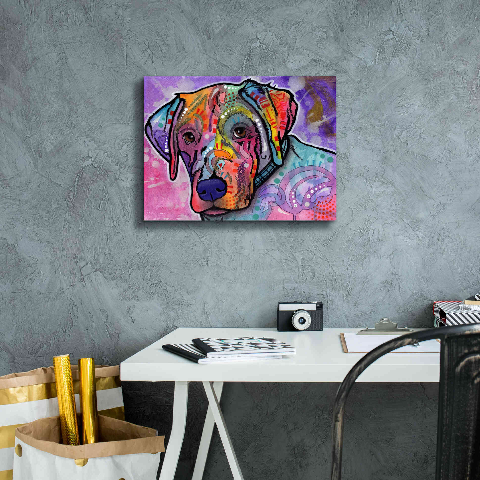 'Petunia' by Dean Russo, Giclee Canvas Wall Art,16x12