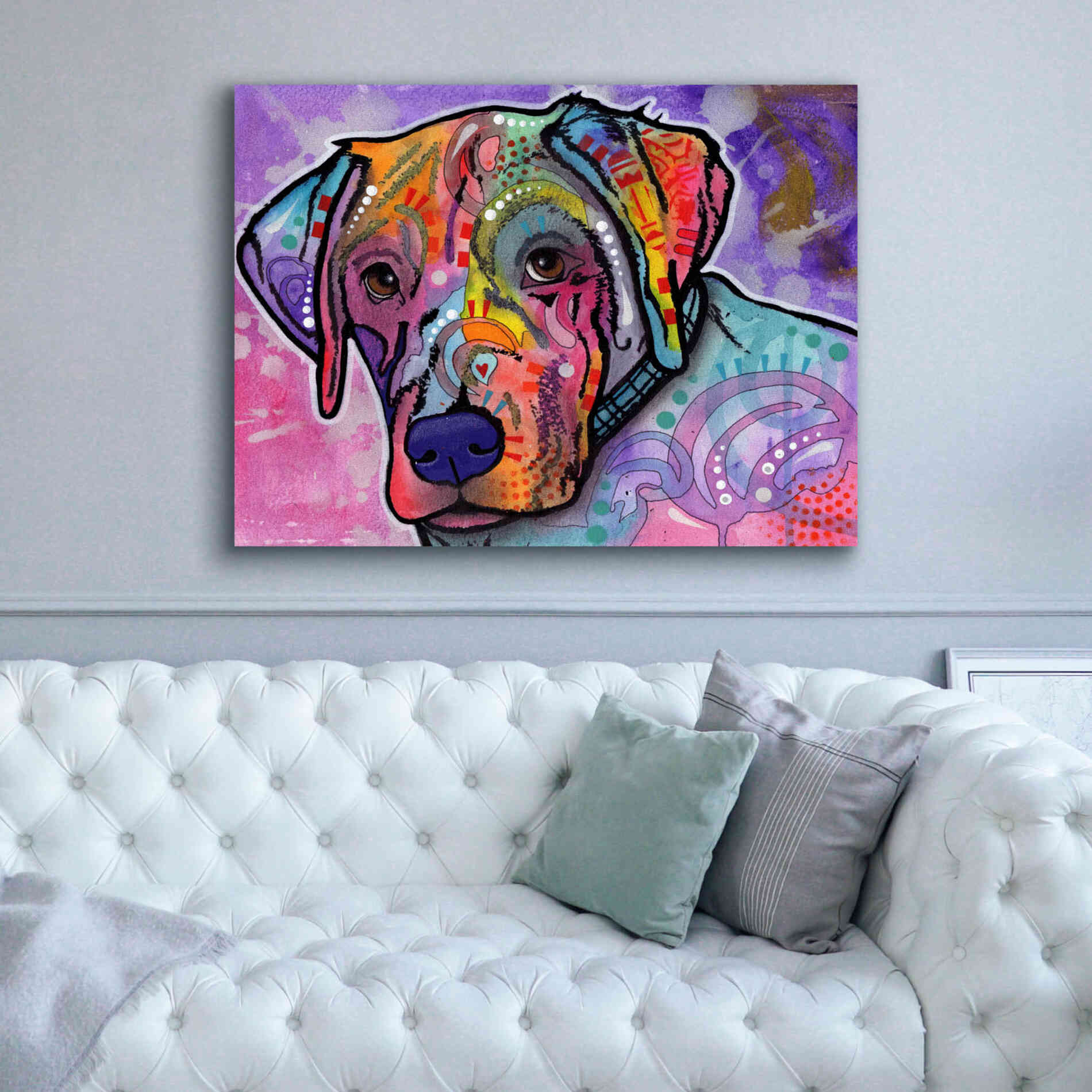 'Petunia' by Dean Russo, Giclee Canvas Wall Art,54x40