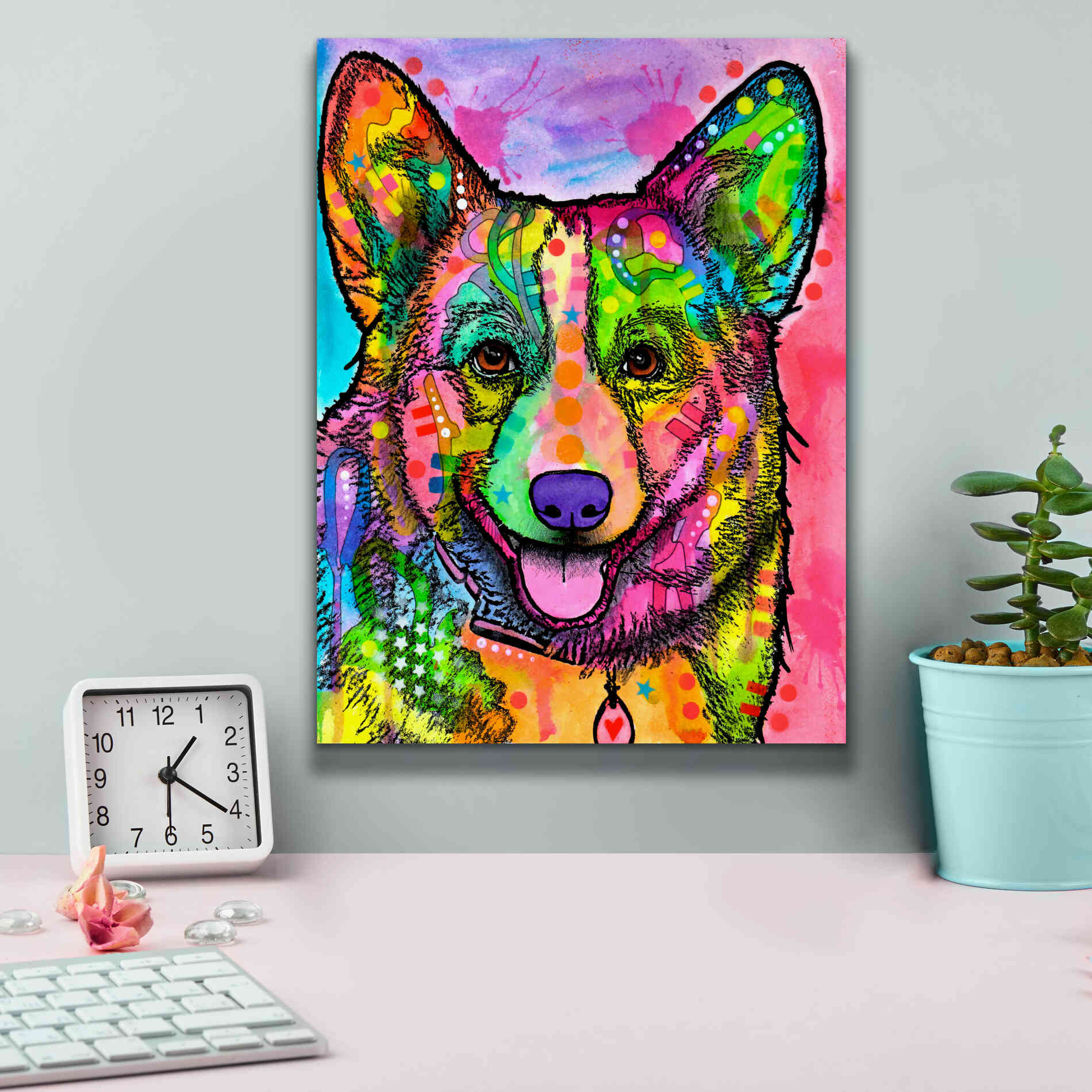 'Corgi Ii' by Dean Russo, Giclee Canvas Wall Art,12x16