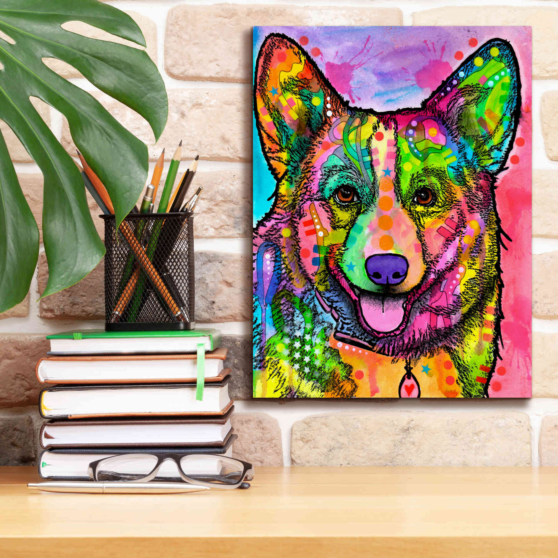 'Corgi Ii' by Dean Russo, Giclee Canvas Wall Art,12x16