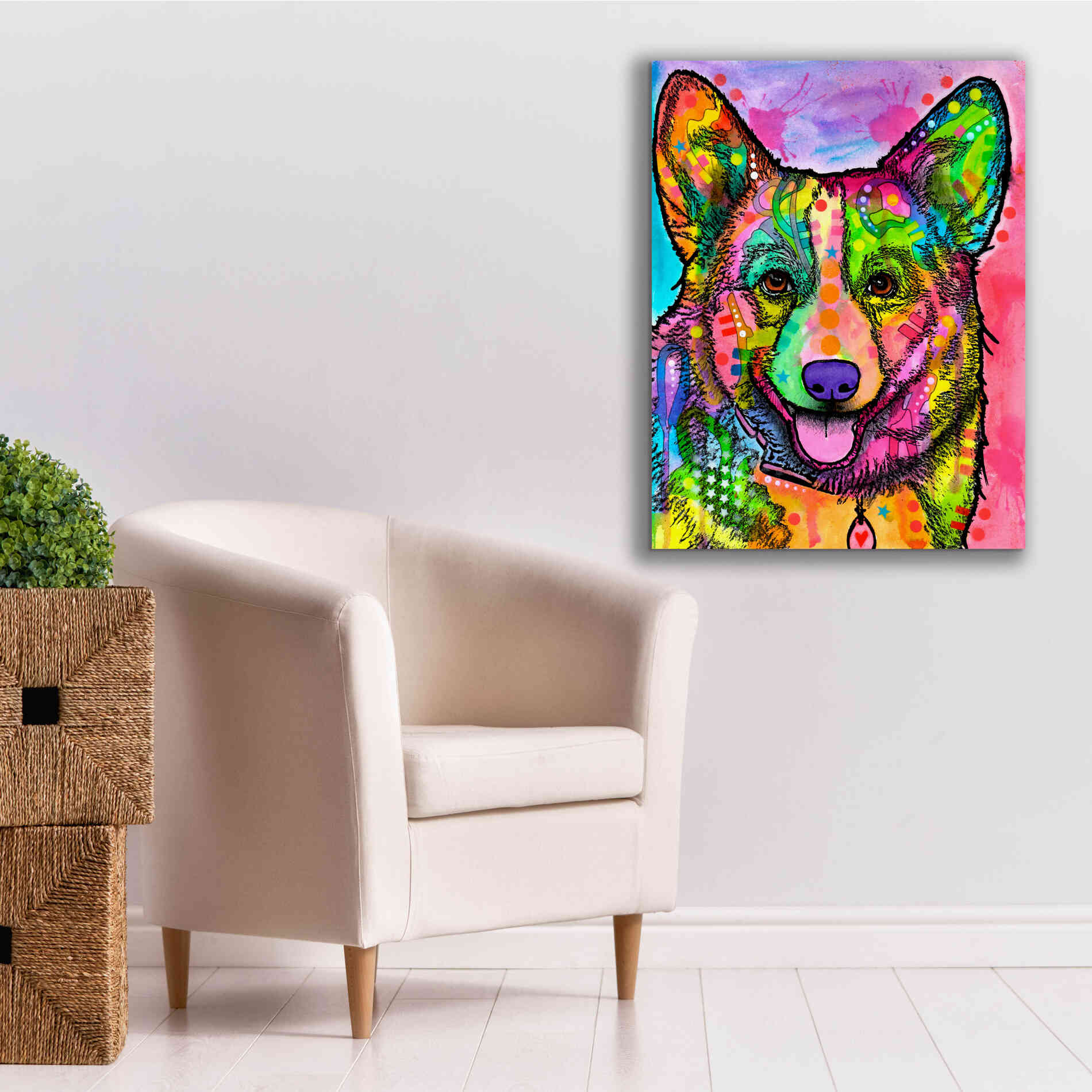 'Corgi Ii' by Dean Russo, Giclee Canvas Wall Art,26x34