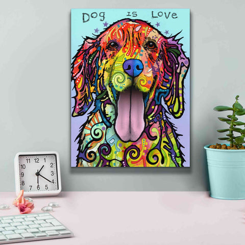 Image of 'Dog Is Love' by Dean Russo, Giclee Canvas Wall Art,12x16