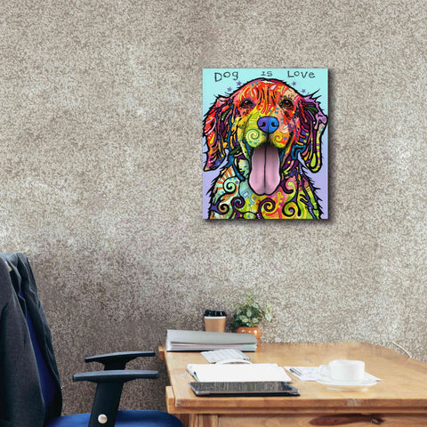 Image of 'Dog Is Love' by Dean Russo, Giclee Canvas Wall Art,20x24