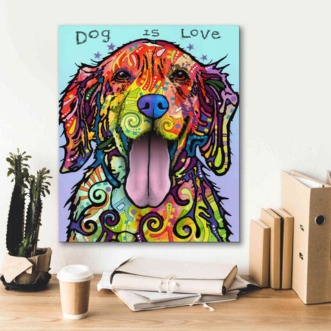 Image of 'Dog Is Love' by Dean Russo, Giclee Canvas Wall Art,20x24
