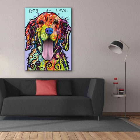 Image of 'Dog Is Love' by Dean Russo, Giclee Canvas Wall Art,40x54