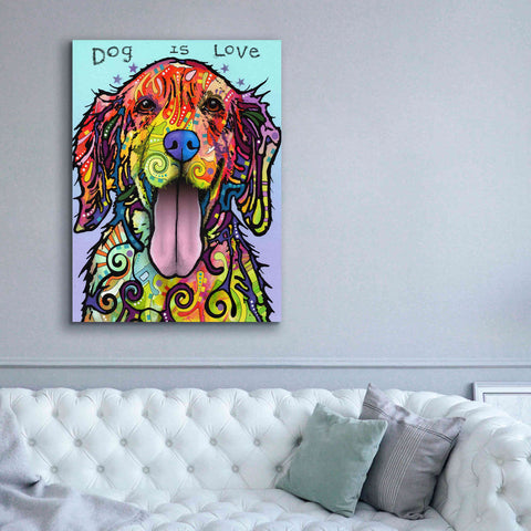 Image of 'Dog Is Love' by Dean Russo, Giclee Canvas Wall Art,40x54