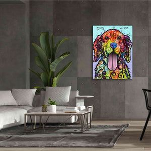 'Dog Is Love' by Dean Russo, Giclee Canvas Wall Art,40x54