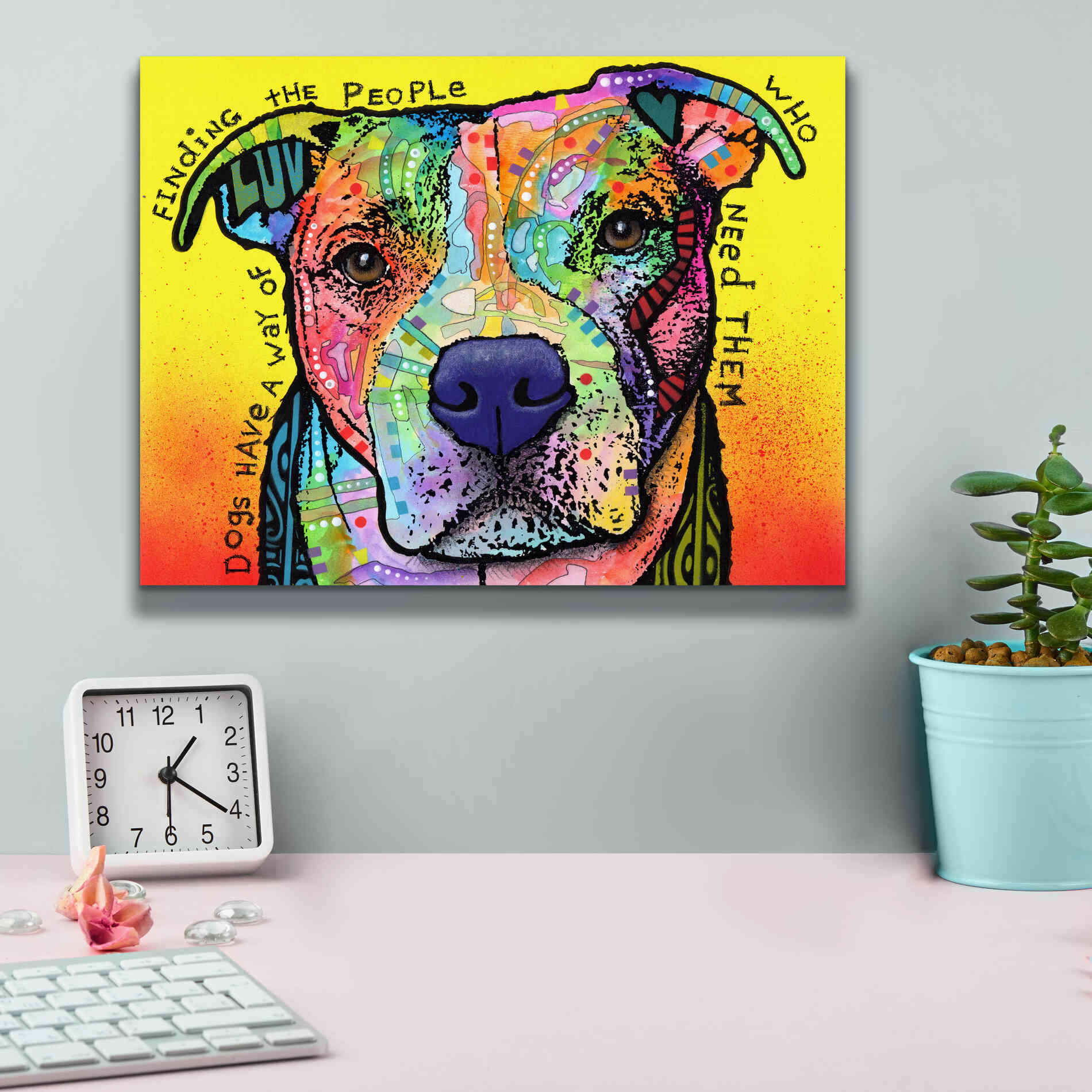 'Dogs Have A Way' by Dean Russo, Giclee Canvas Wall Art,16x12