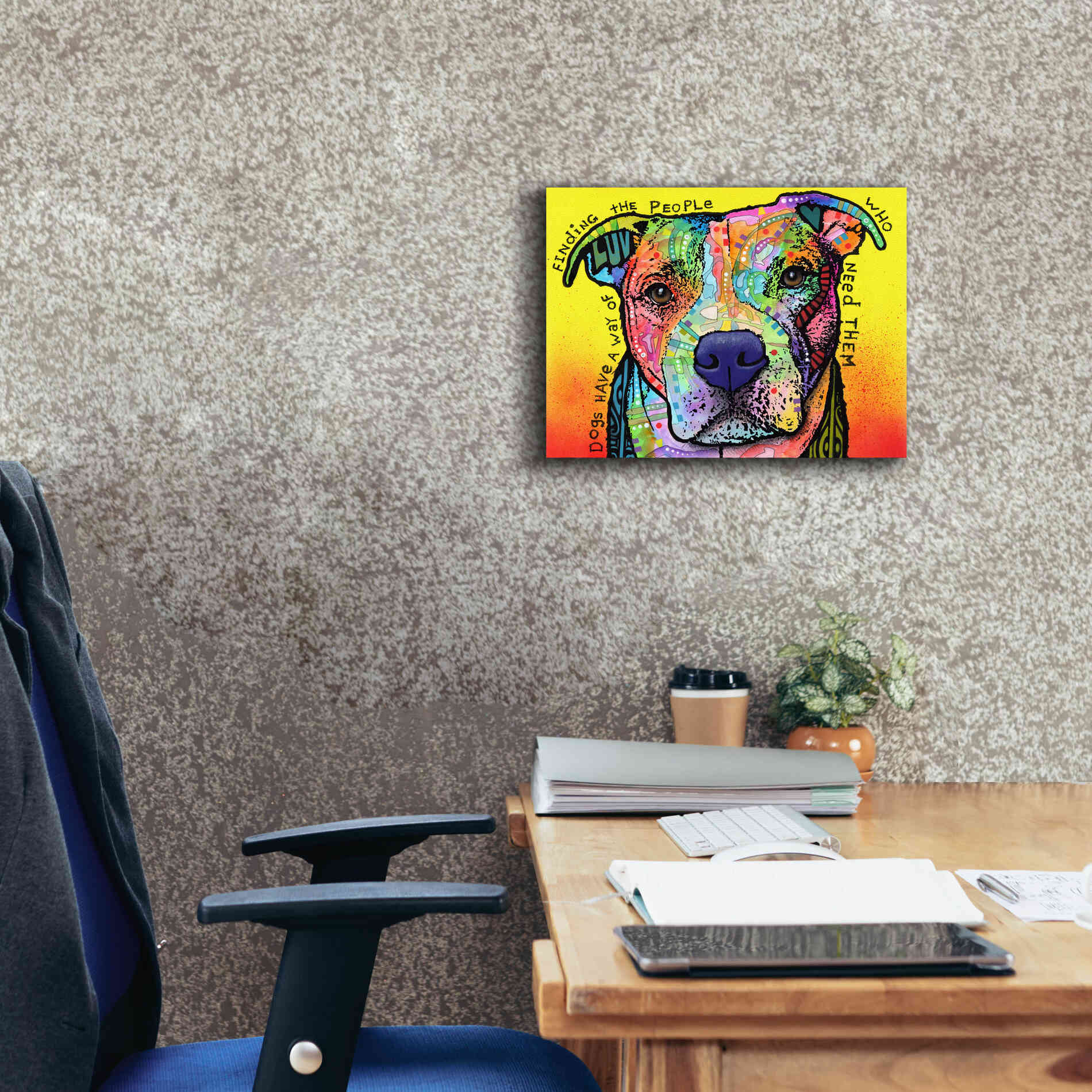 'Dogs Have A Way' by Dean Russo, Giclee Canvas Wall Art,16x12